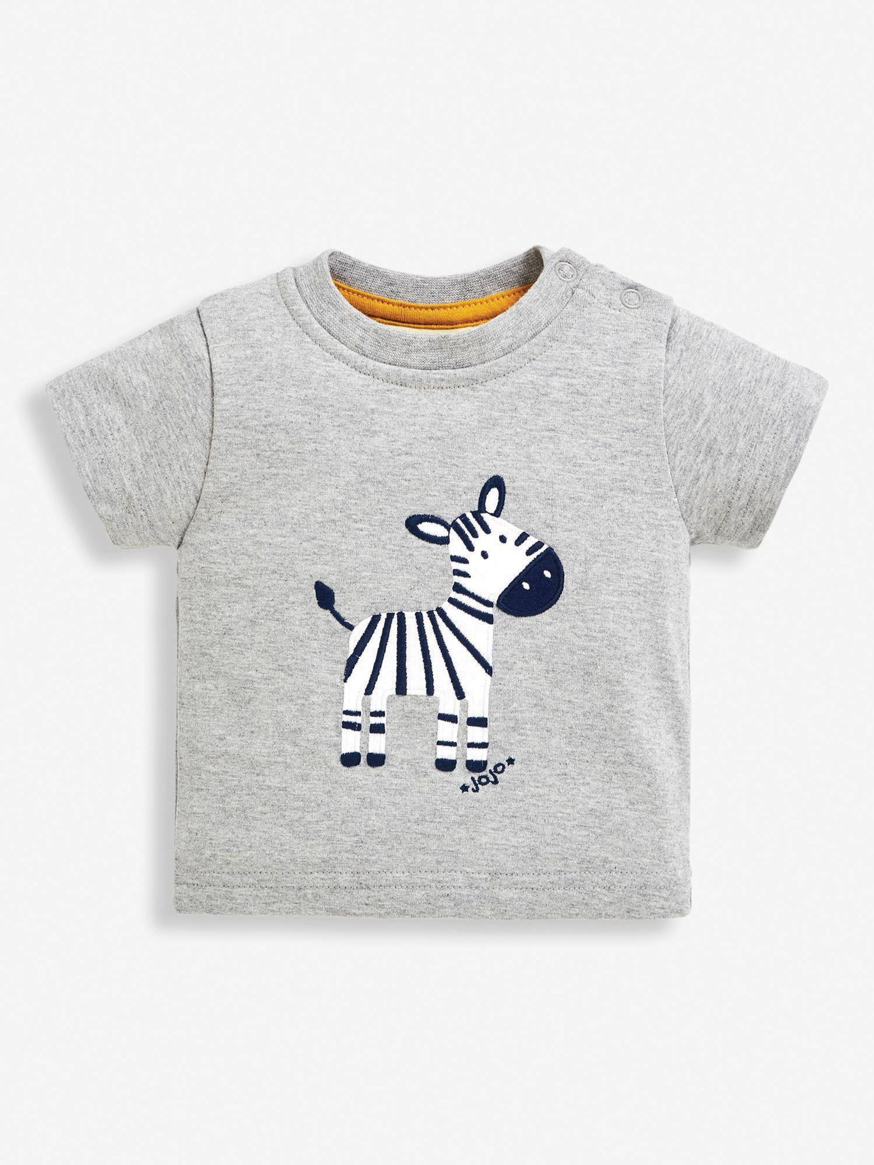 Marl Grey Zebra Appliqué Baby T-Shirt - Image 2 of 3