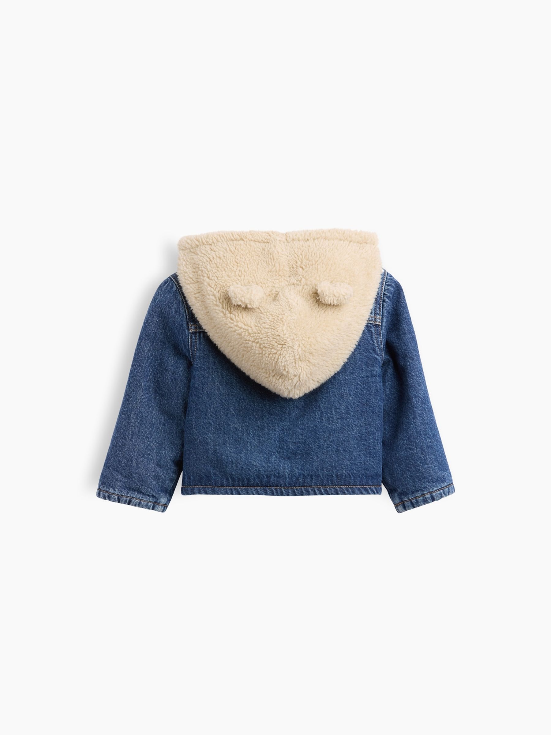 Dark Wash Sherpa Hooded Denim Jacket - Image 2 of 2