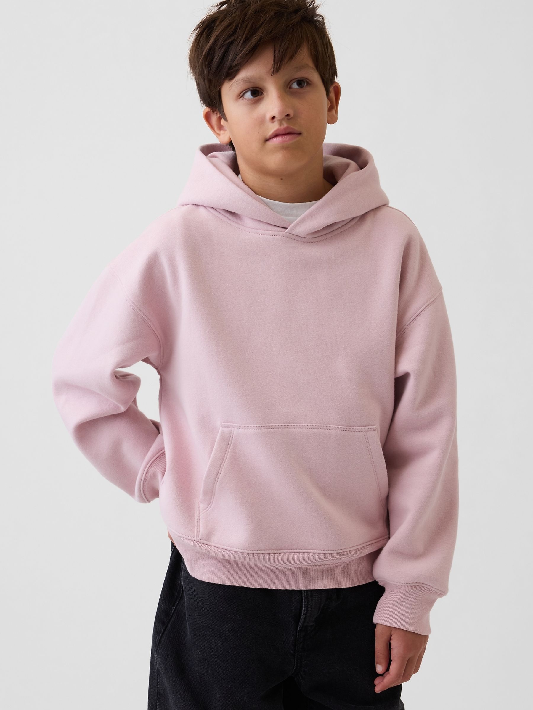 Light Pink Vintage Soft Relaxed Hoodie - Image 1 of 4 Light Pink Vintage Soft Relaxed Hoodie - Image 1 of 4