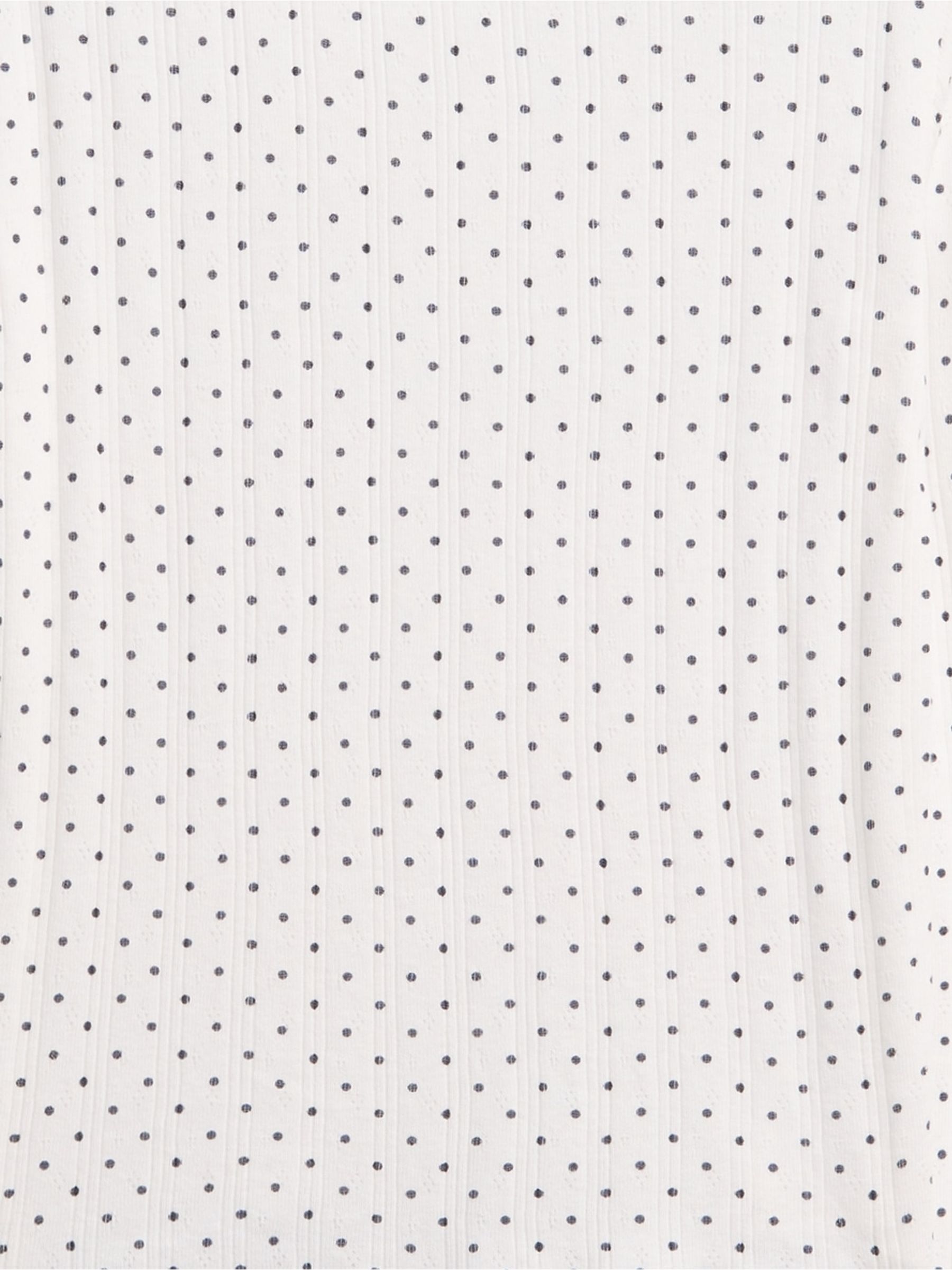 White Polka Dot Pointelle Long Sleeve T-Shirt - Image 4 of 4
