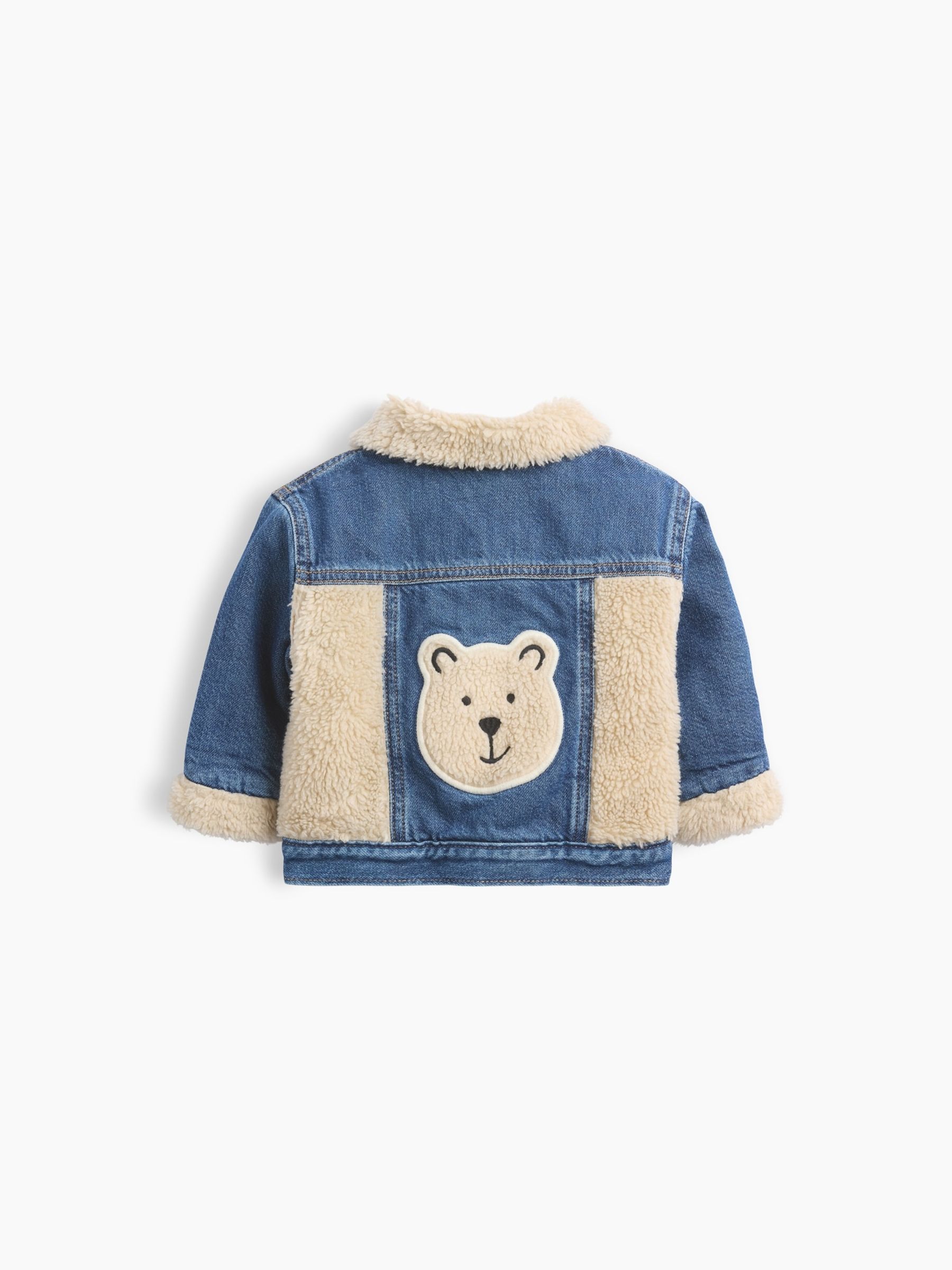 Mid Wash Sherpa Bear Icon Denim Jacket - Image 2 of 2