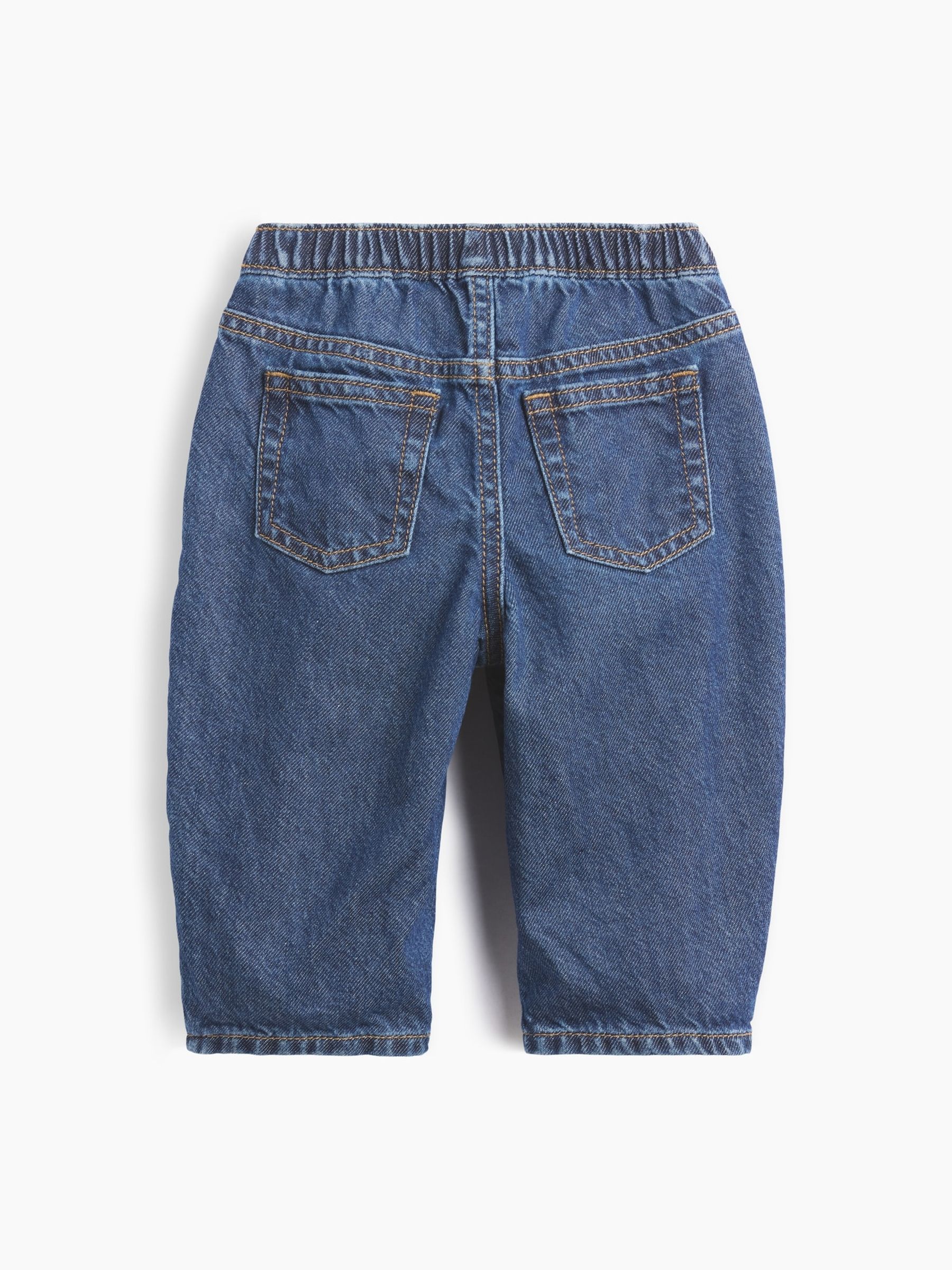 Mid Wash/ Sherpa Brannan Bear Patch Pull-On Jeans - Image 2 of 3 Mid Wash/ Sherpa Brannan Bear Patch Pull-On Jeans - Image 2 of 3