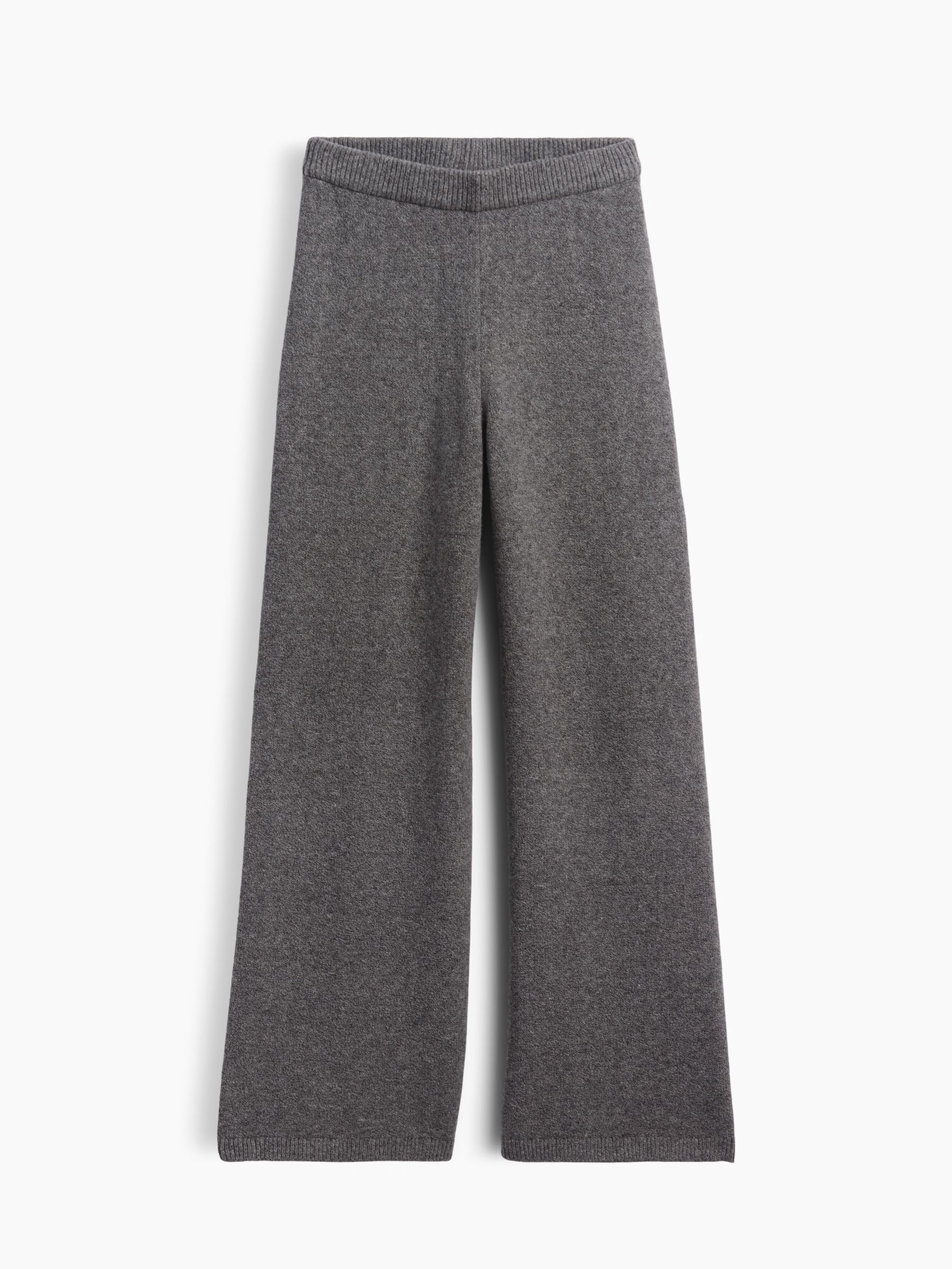 Grey CashSoft Wide-Leg Knitted Trousers - Image 4 of 5