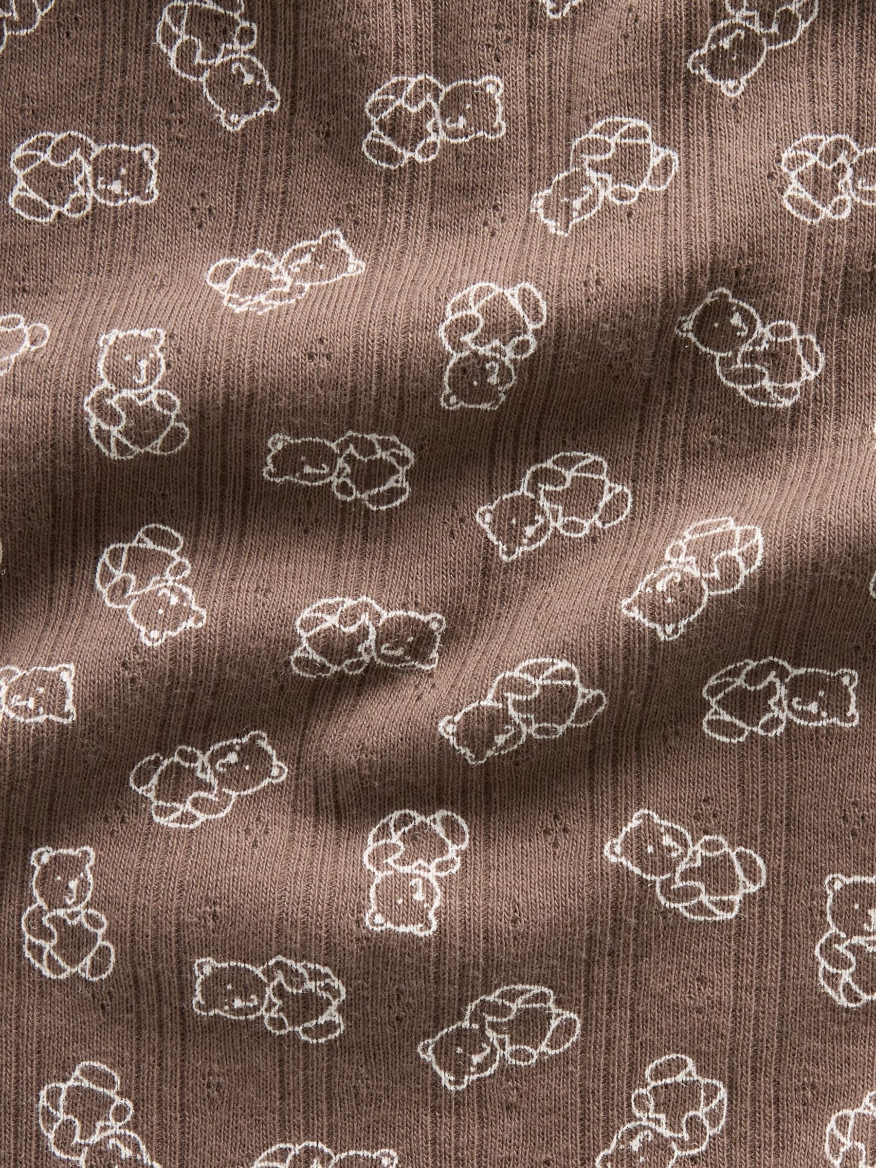 Brown Brannan Bear Pointelle Long Sleeve T-Shirt - Image 4 of 4