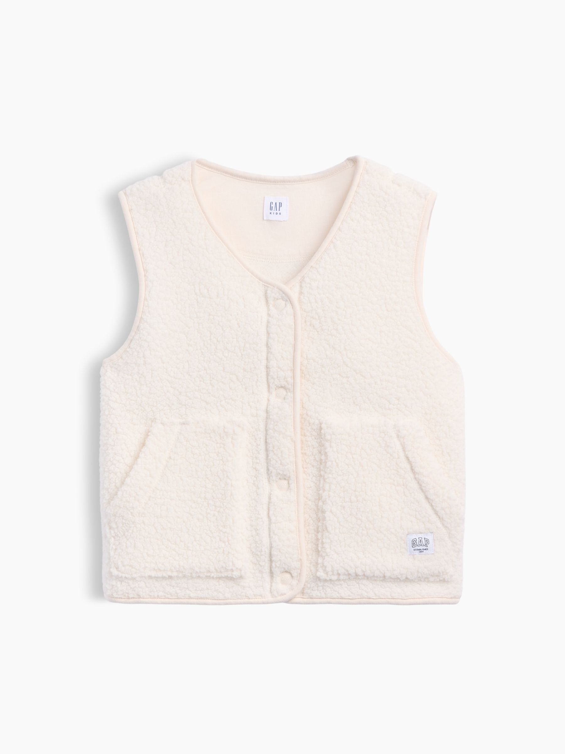 Cream Sherpa Gilet - Image 4 of 6