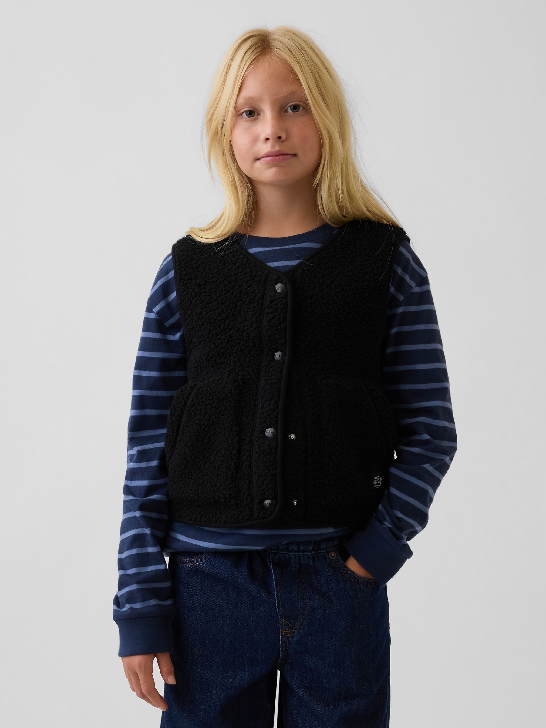 Black Sherpa Gilet - Image 1 of 6