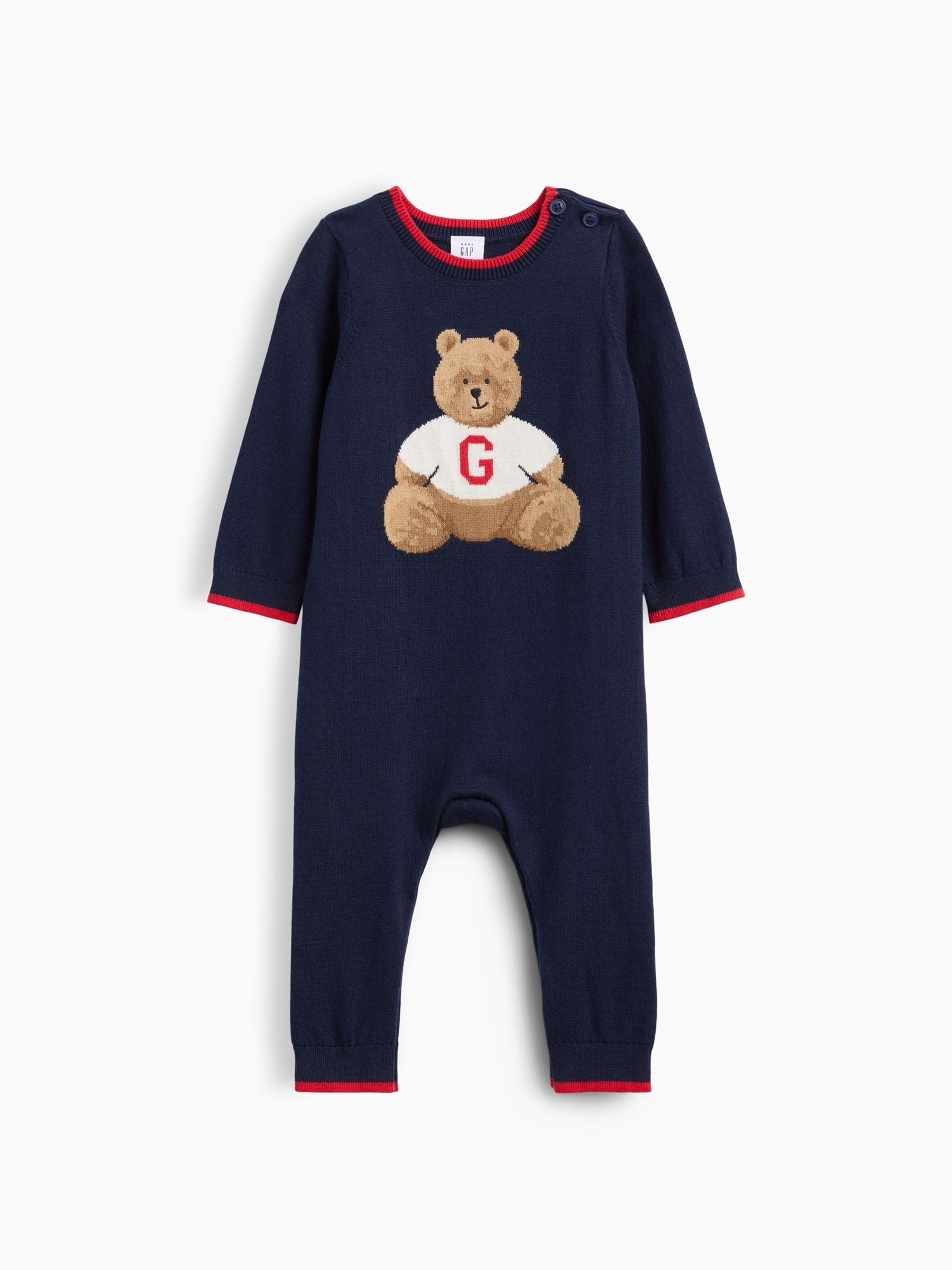 Navy Brannan Bear Knitted One-Piece - Image 1 of 2 Navy Brannan Bear Knitted One-Piece - Image 1 of 2