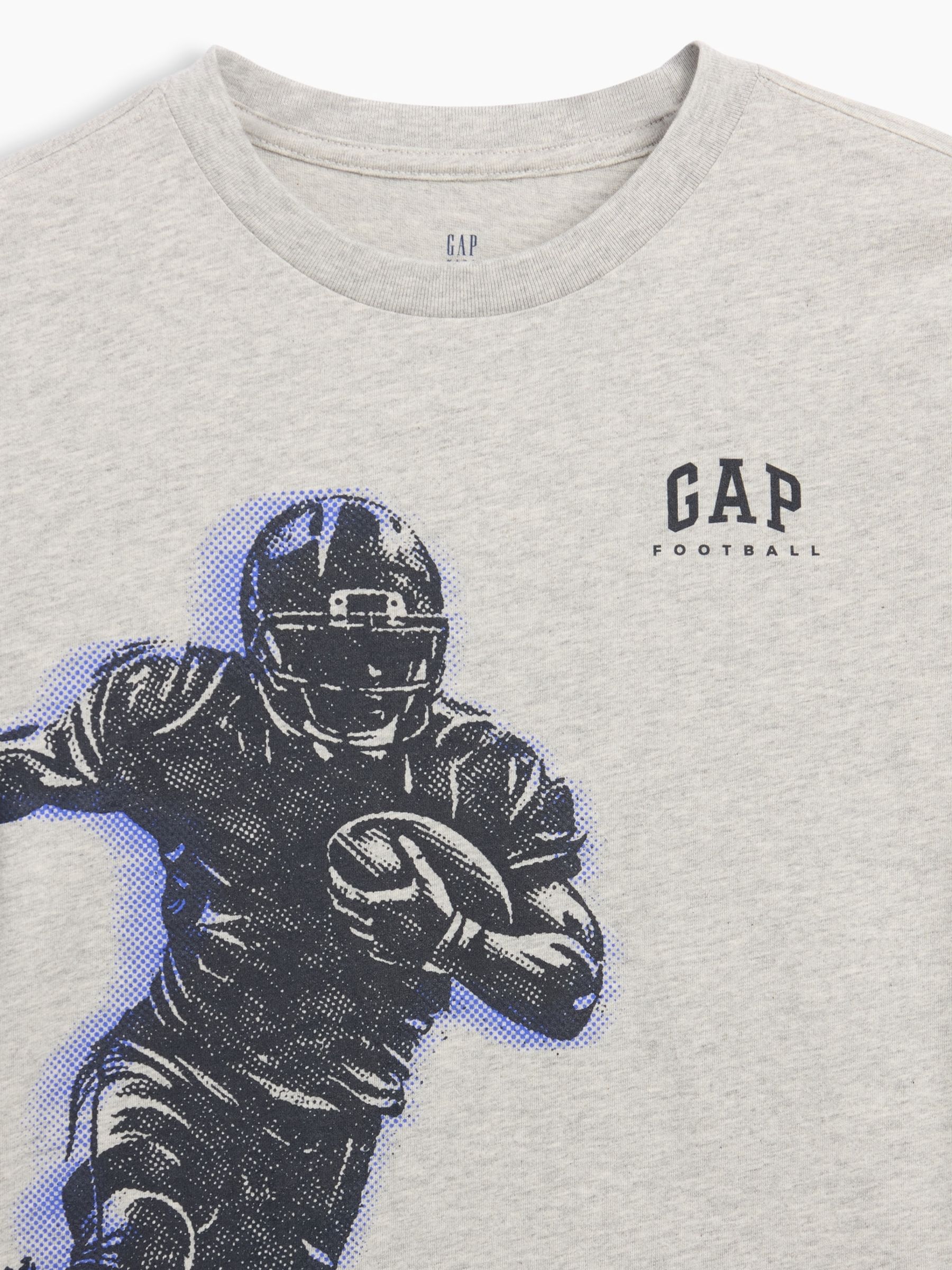 Grey American Football Graphic Long Sleeve T-Shirt - Image 3 of 3