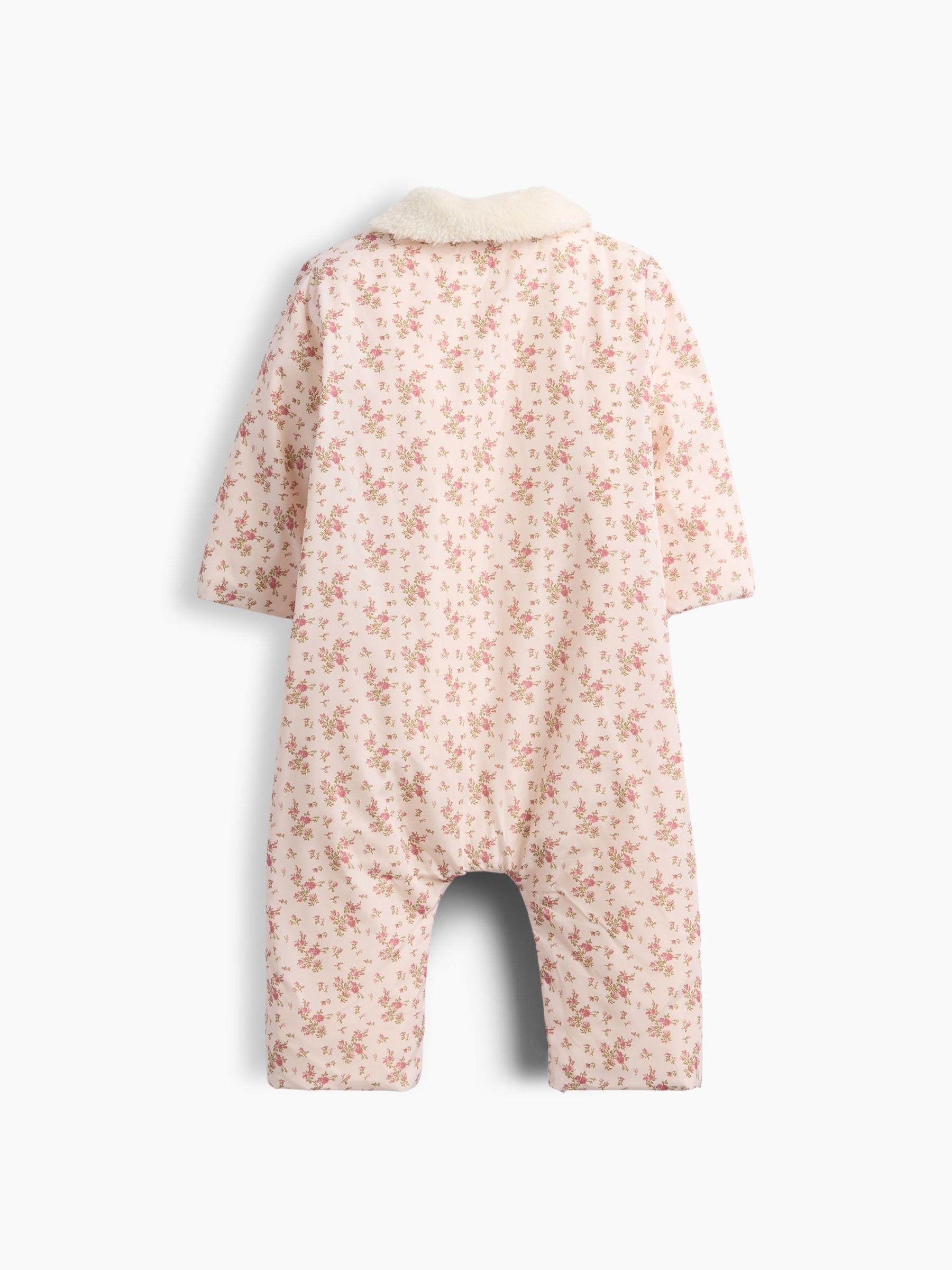 Pink Sherpa-Lined Floral Coated One-Piece - Image 2 of 3