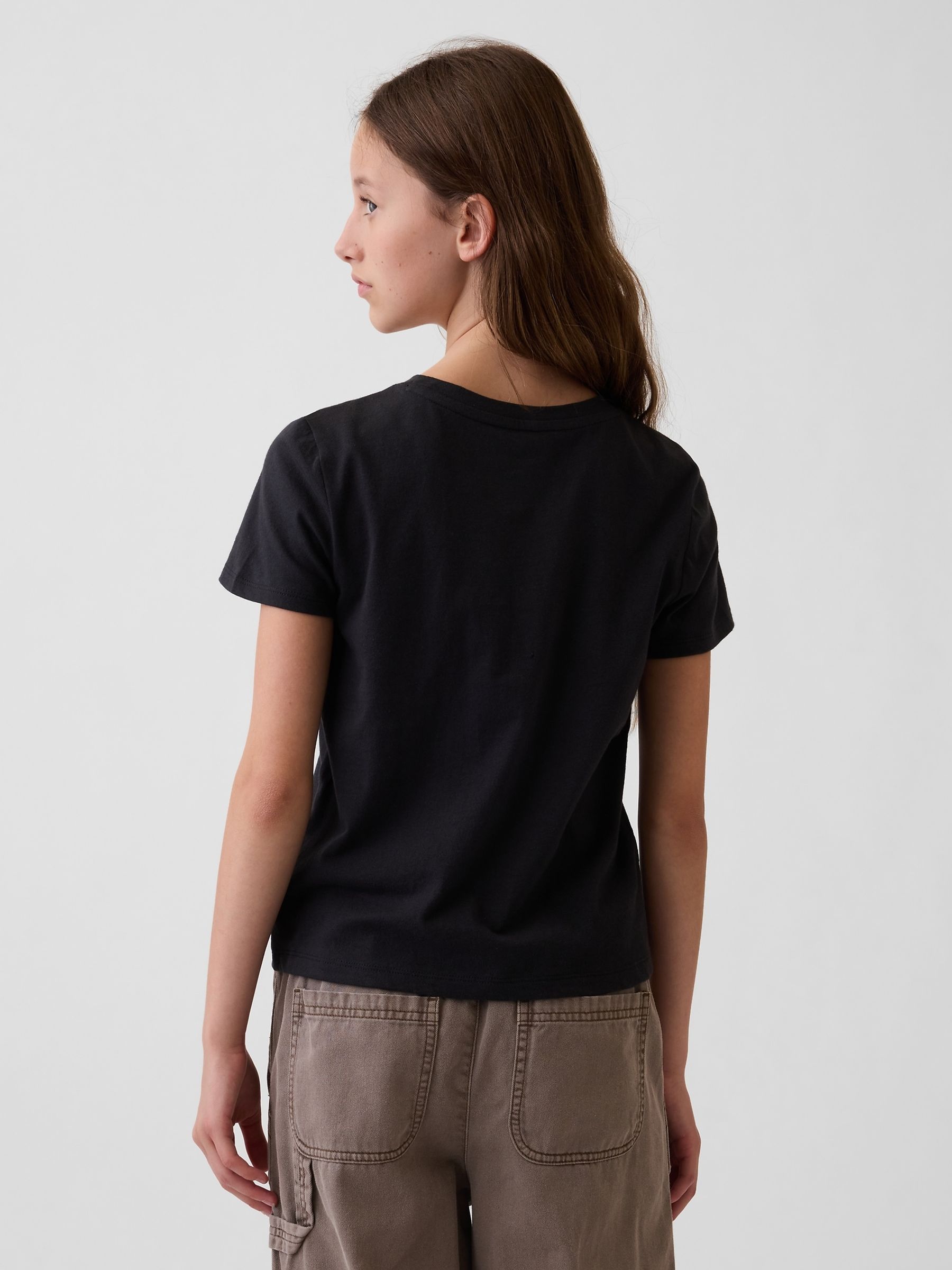 Black Saturn Heart Graphic Short Sleeve T-Shirt - Image 2 of 3 Black Saturn Heart Graphic Short Sleeve T-Shirt - Image 2 of 3