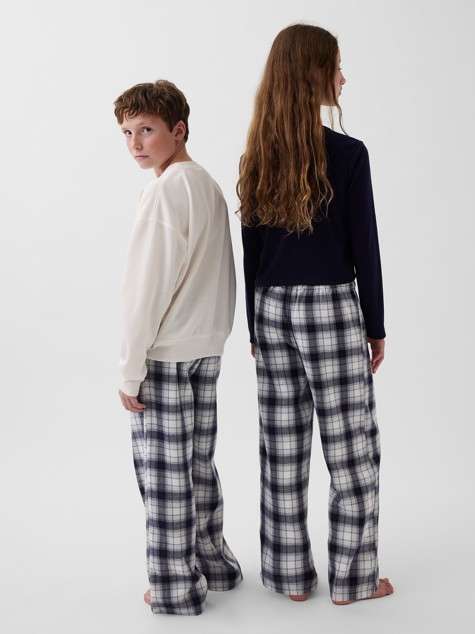 Navy & White Check Flannel Pyjama Bottoms - Image 2 of 6