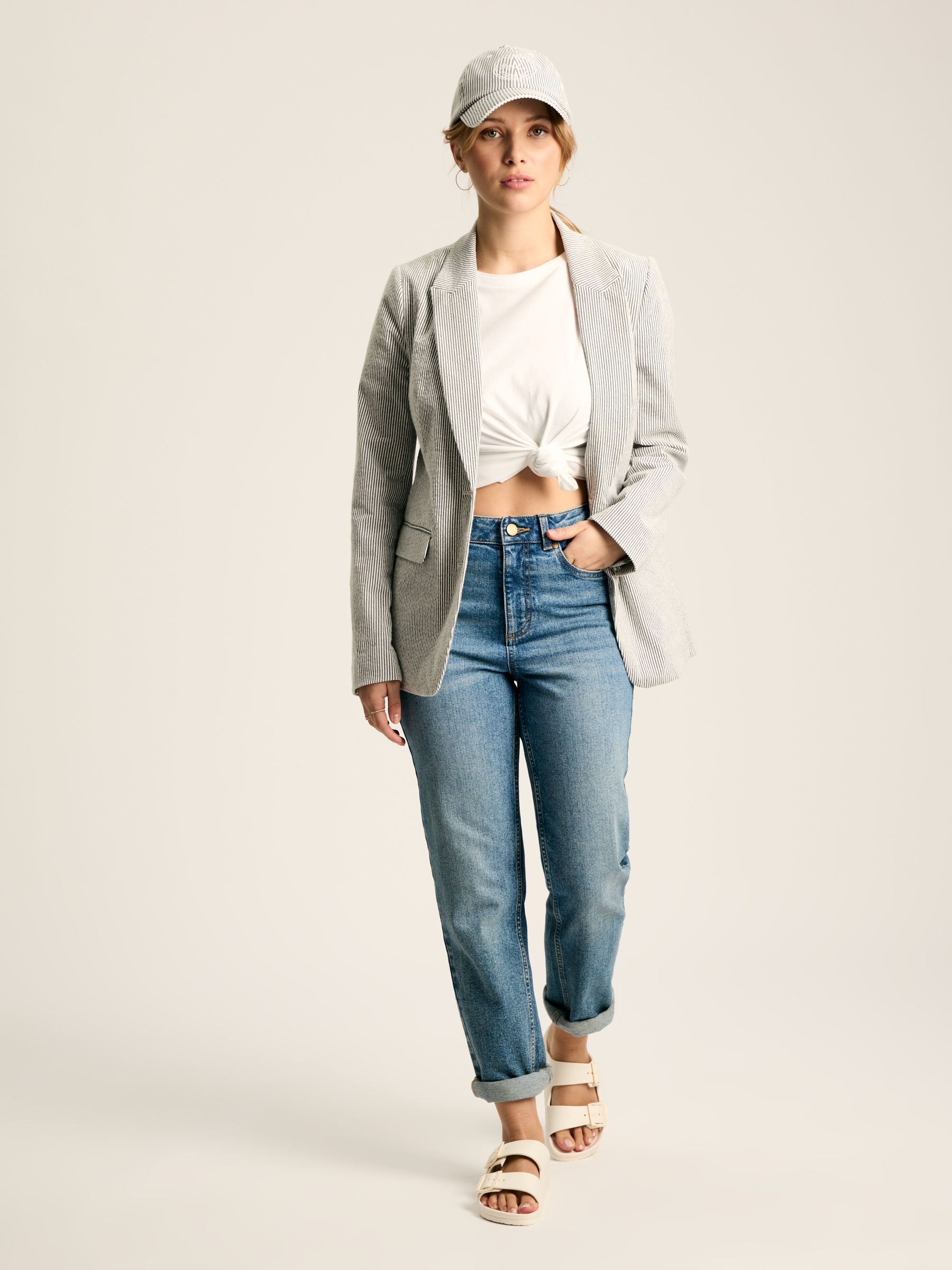 Belmont Cream/Navy Seersucker Boating Blazer - Image 3 of 8