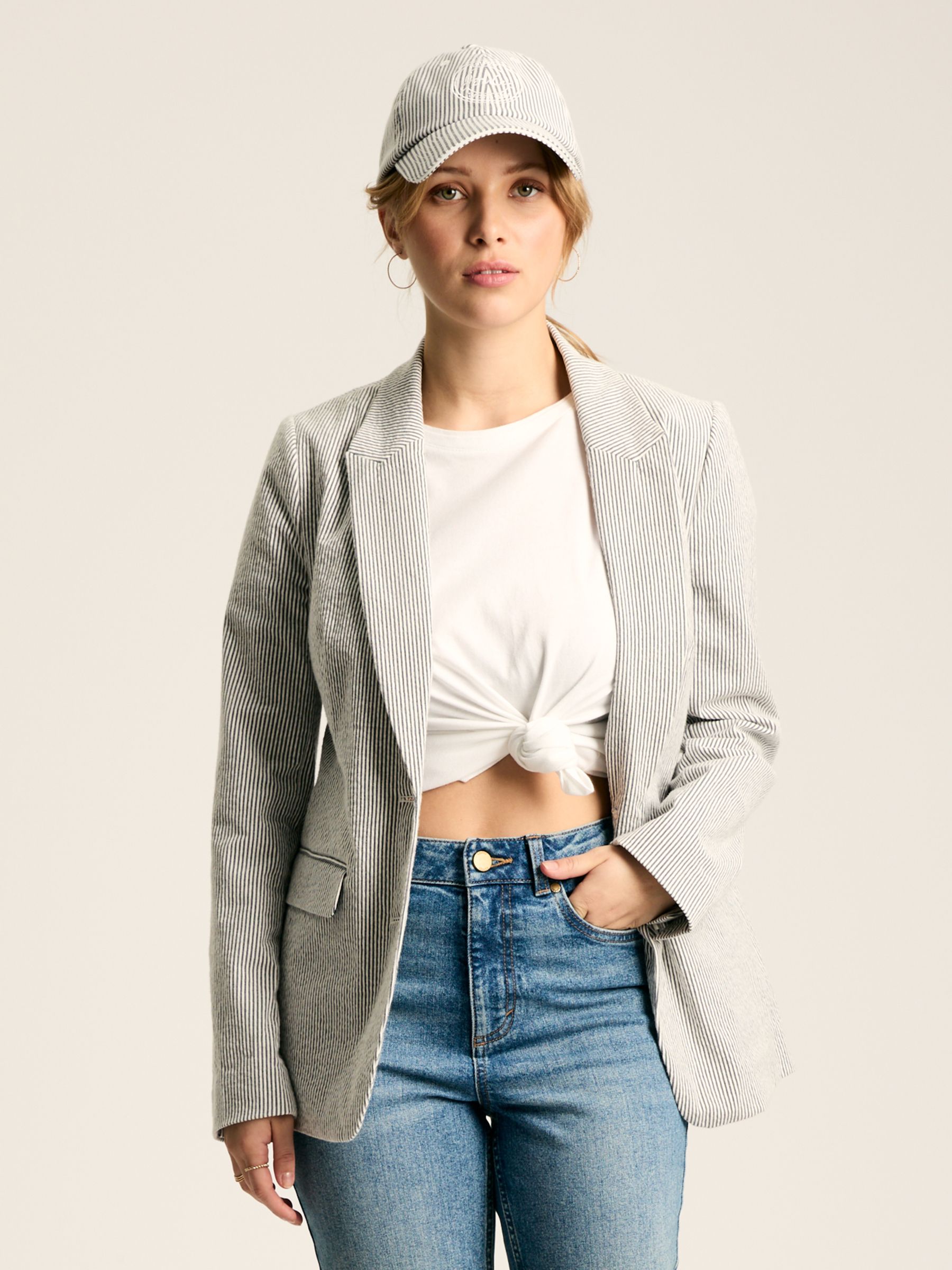 Belmont Cream/Navy Seersucker Boating Blazer - Image 5 of 8