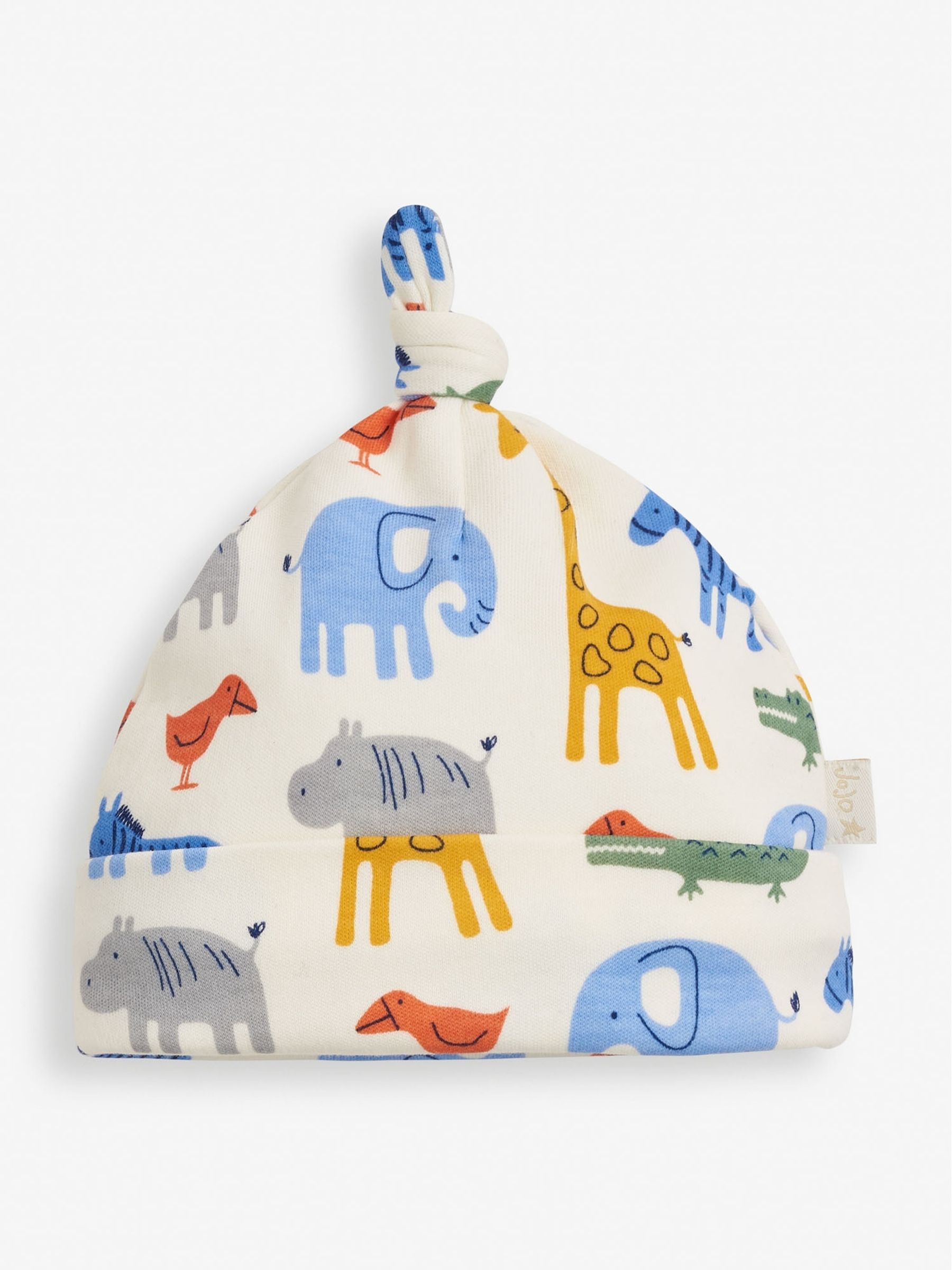 Cream Safari Print Baby Hat - Image 1 of 2