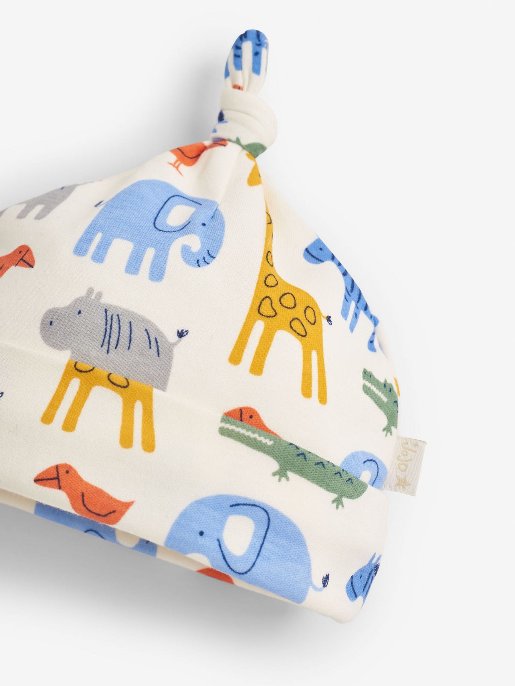 Cream Safari Print Baby Hat - Image 2 of 2