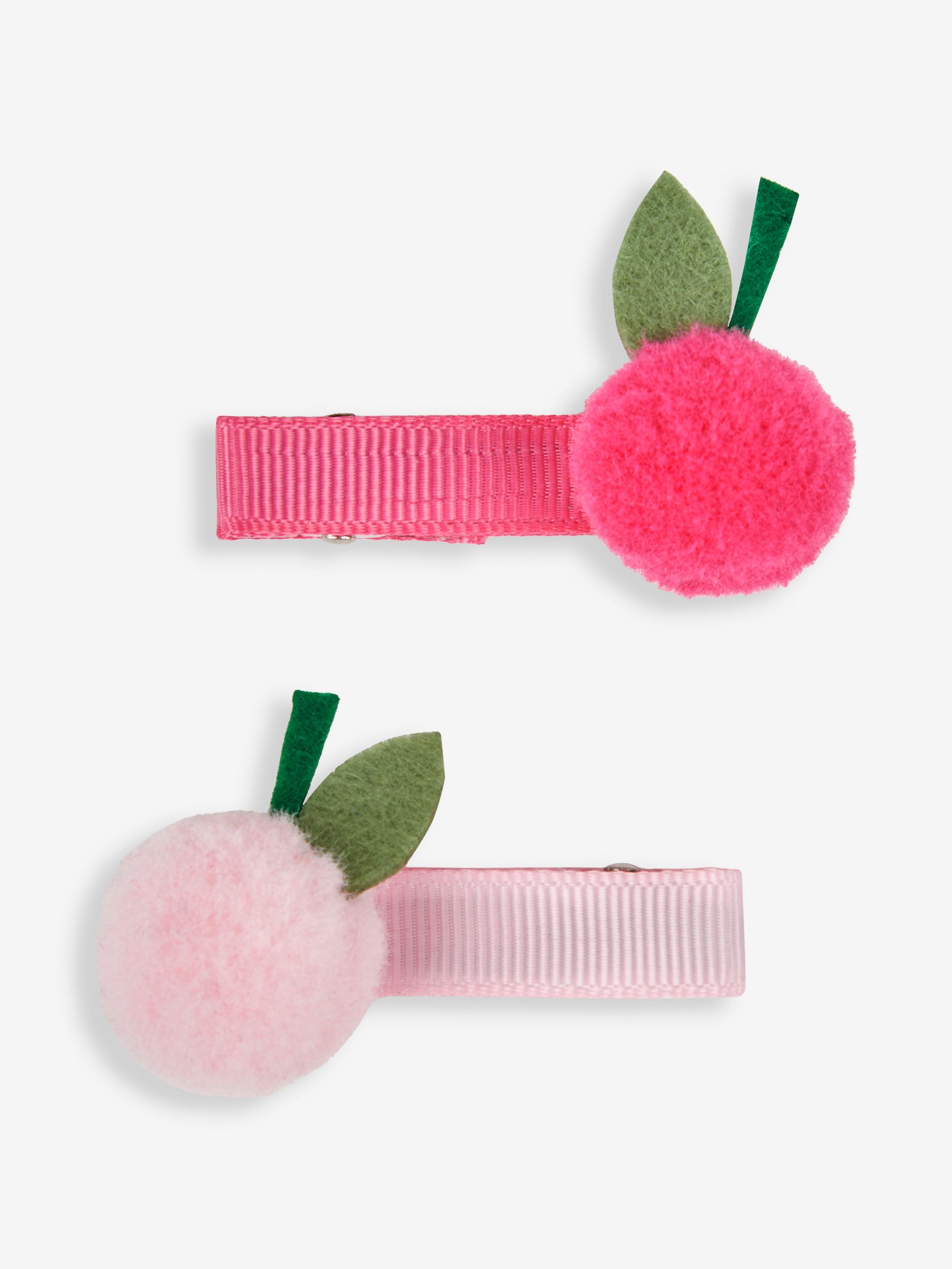2-Pack Fruit Pom Pom Clips in Pink - Image 1 of 2
