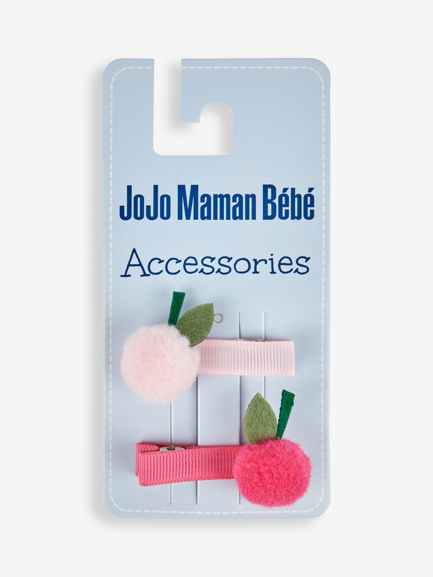 2-Pack Fruit Pom Pom Clips in Pink - Image 2 of 2
