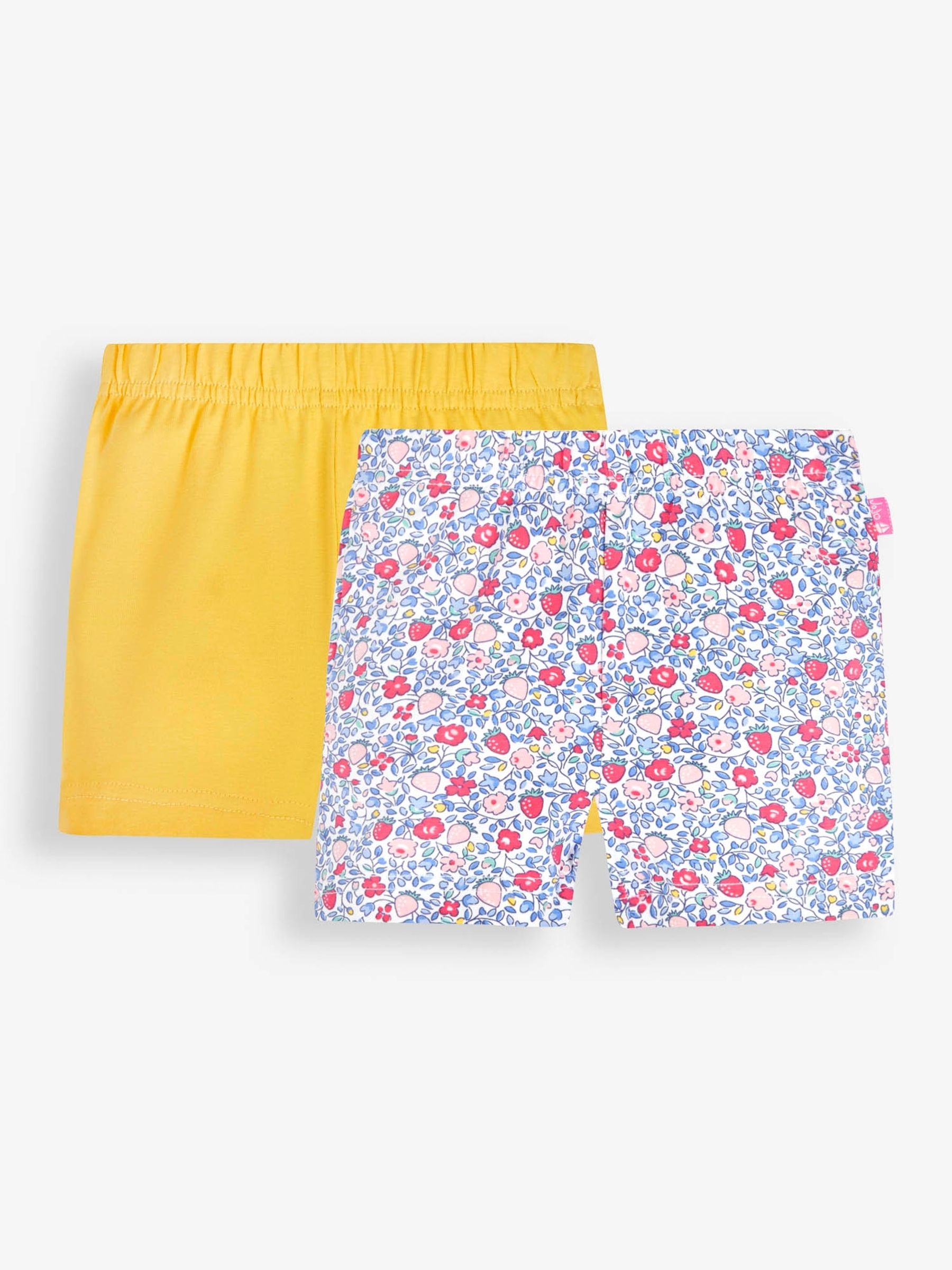 Pink 2-Pack Strawberry Ditsy Print & Yellow Shorts - Image 1 of 5