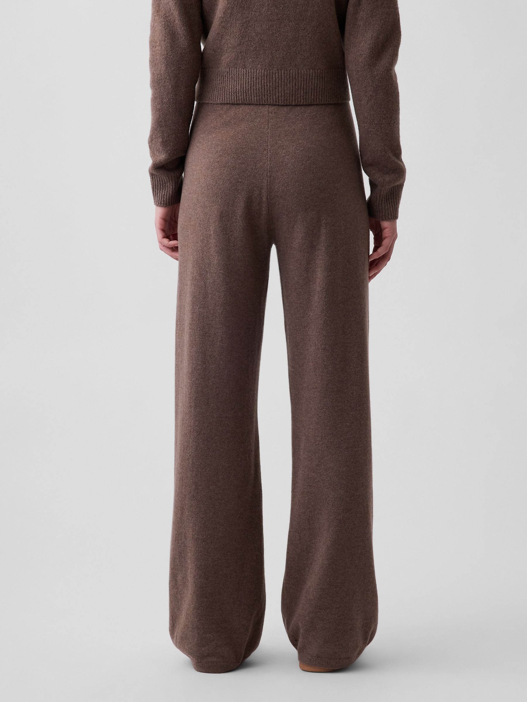 Brown CashSoft Loose Knitted Trousers - Image 2 of 5