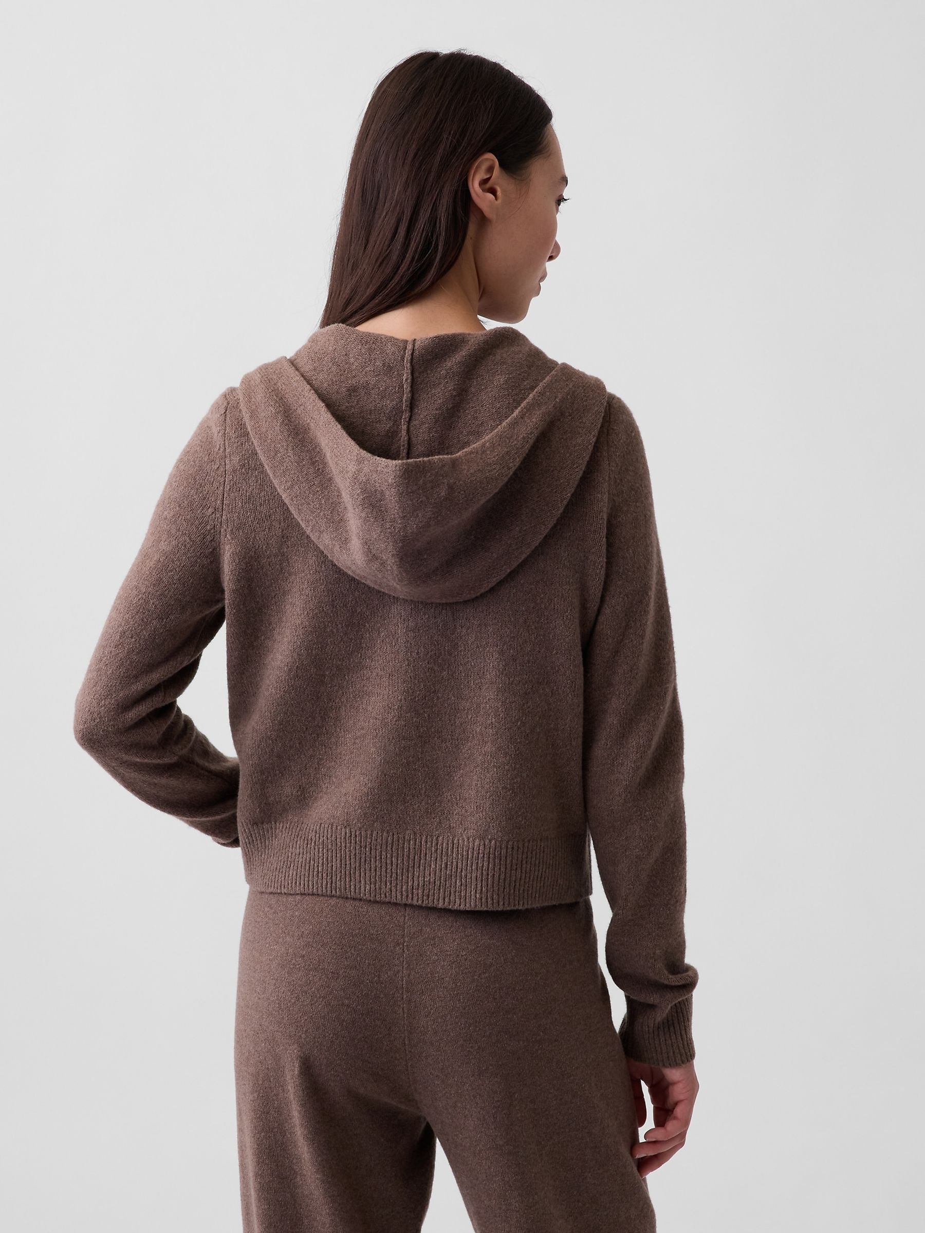 Brown CashSoft Zip-Up Hoodie - Image 2 of 5