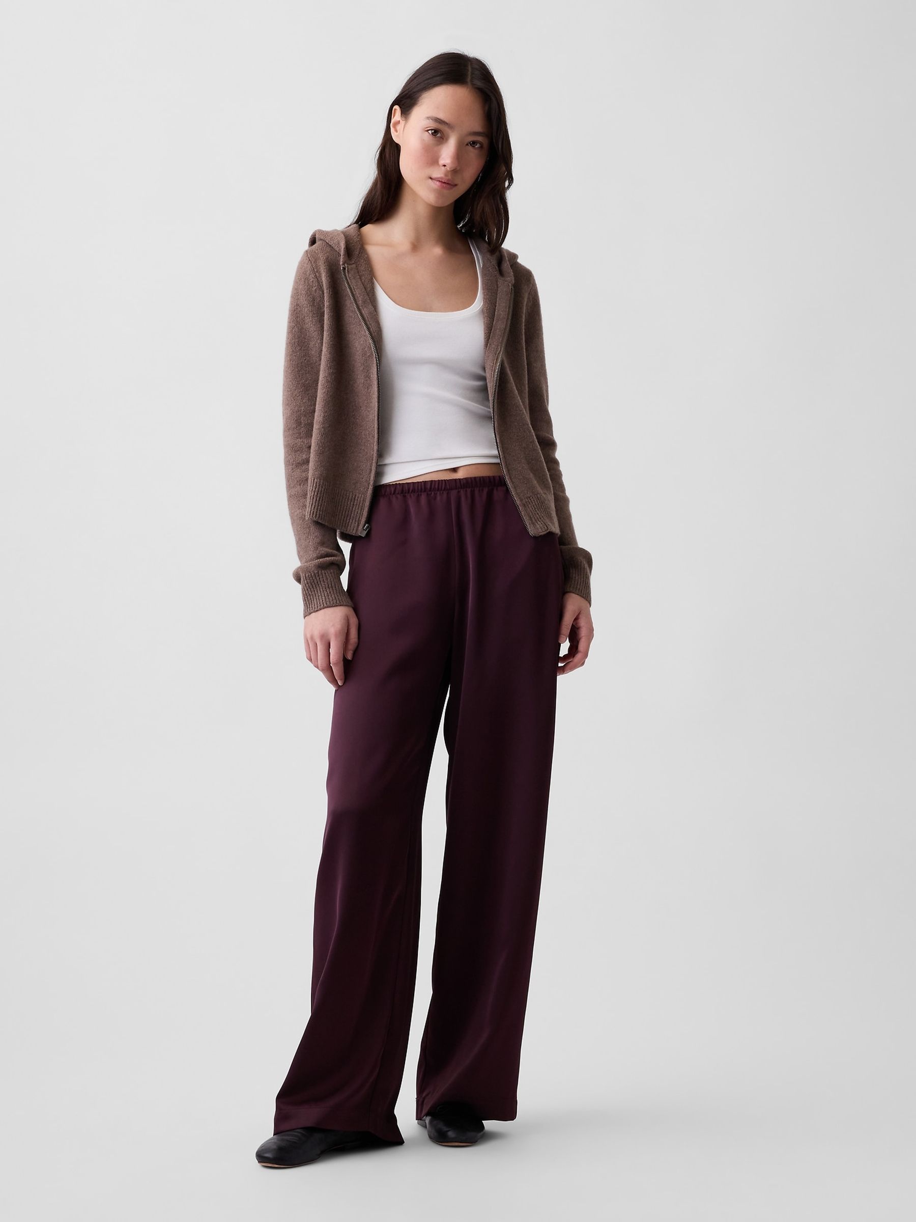 Brown CashSoft Zip-Up Hoodie - Image 5 of 5