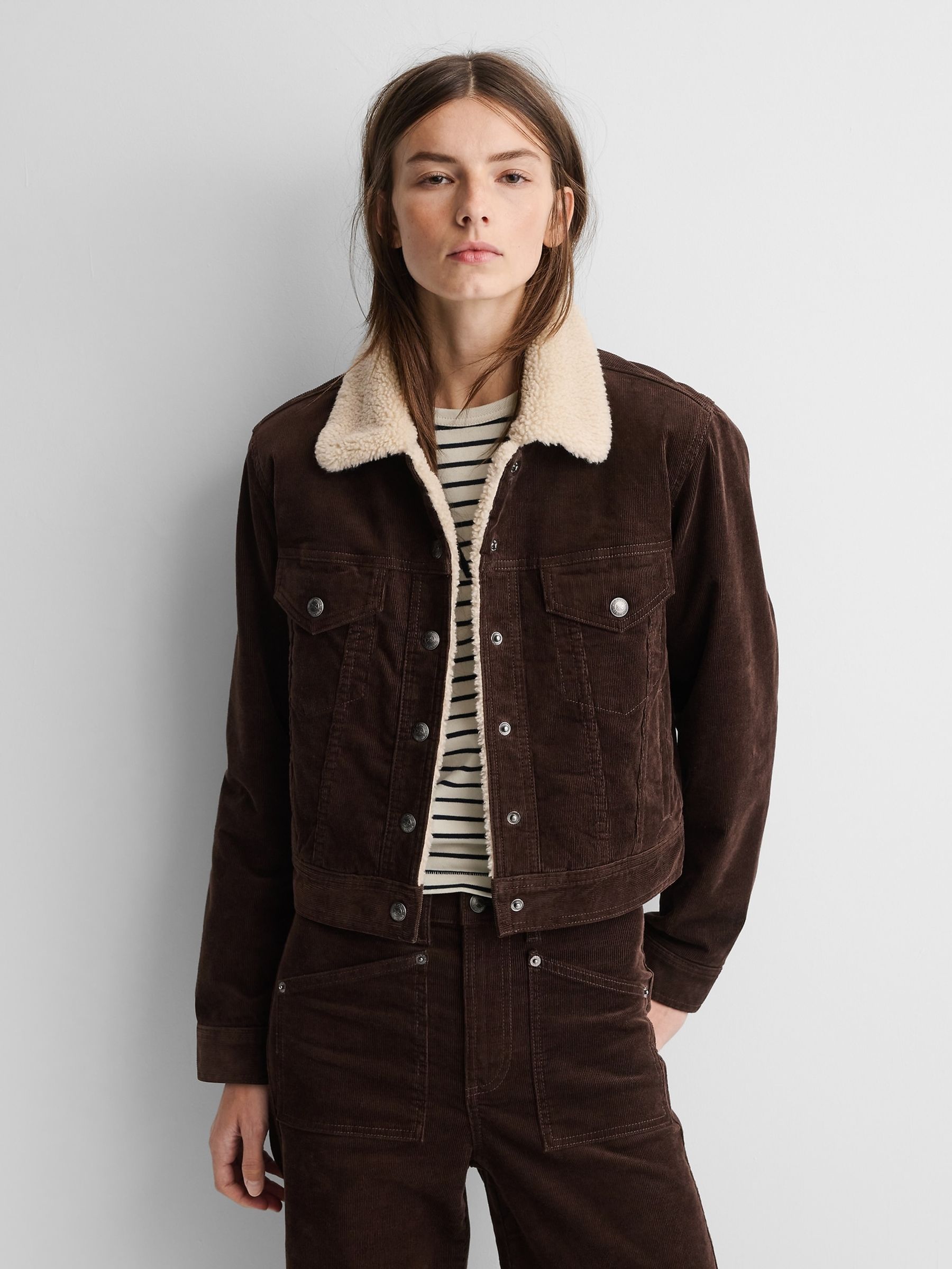 Gap x A.P.C. Brown Icon Corduroy Crop Jacket - Image 1 of 7