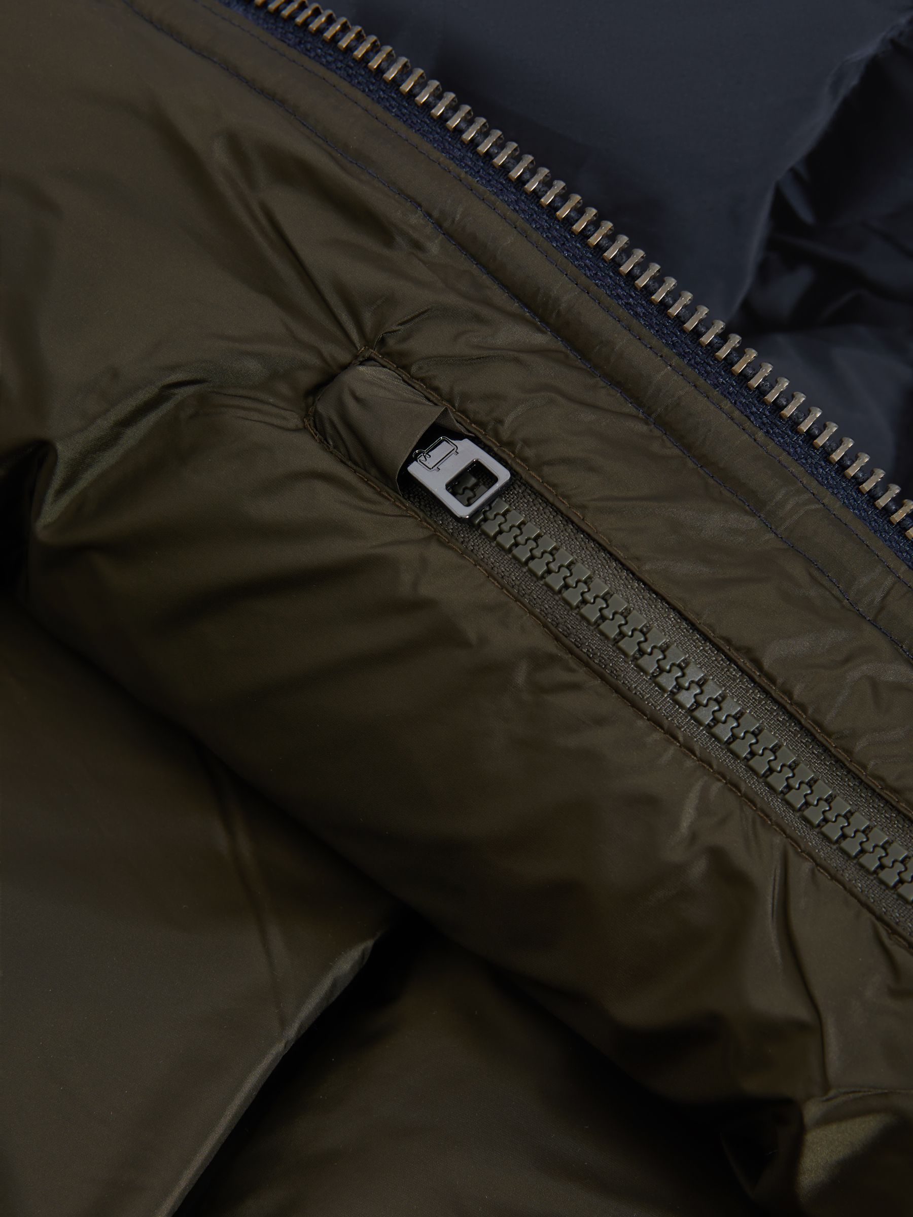 Woolrich Premium Down Quilted Coat in Melton Blue - Image 8 of 9