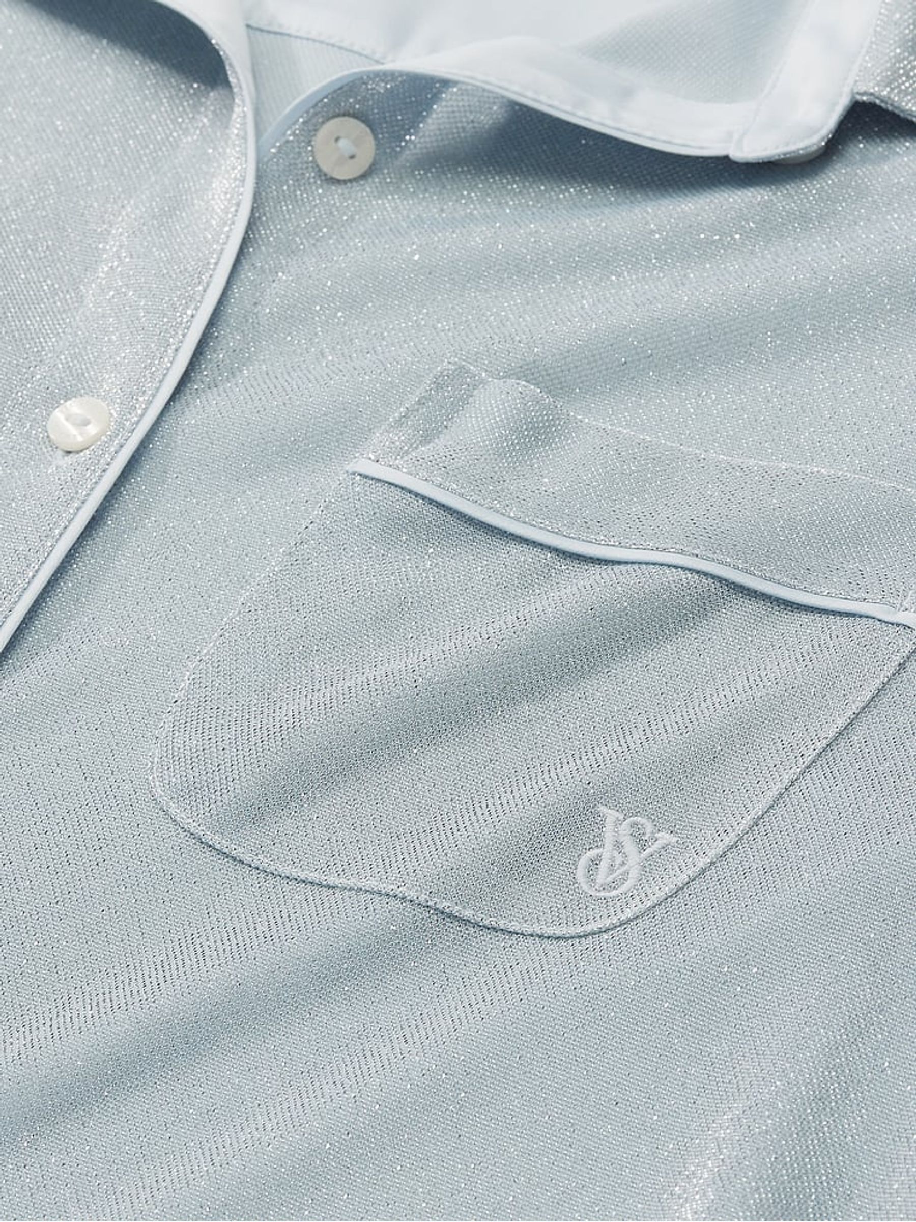 Linen Blue Shine Long Pyjama Set - Image 3 of 3