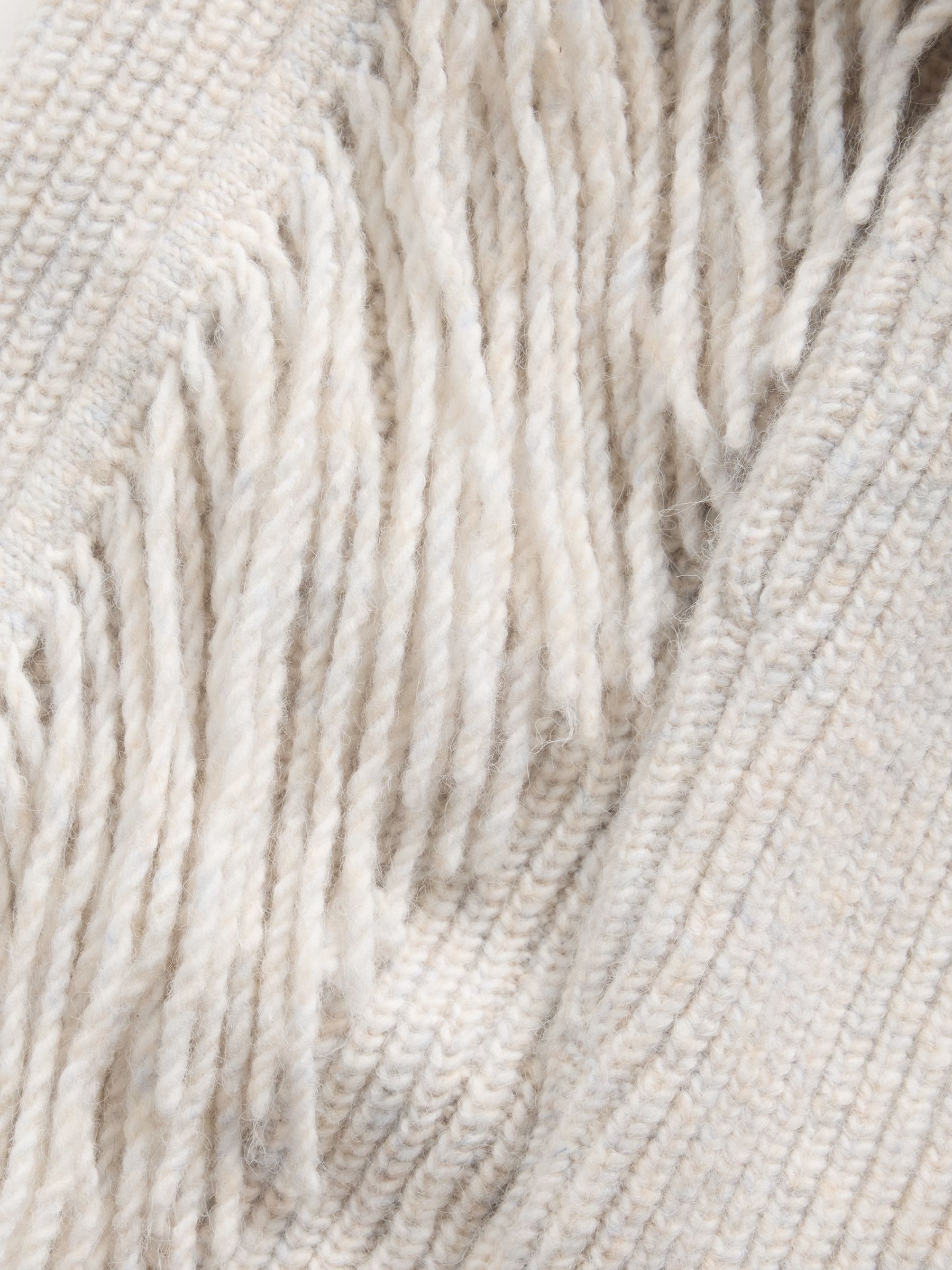 Beige Relaxed Fringe Cardigan - Image 4 of 4