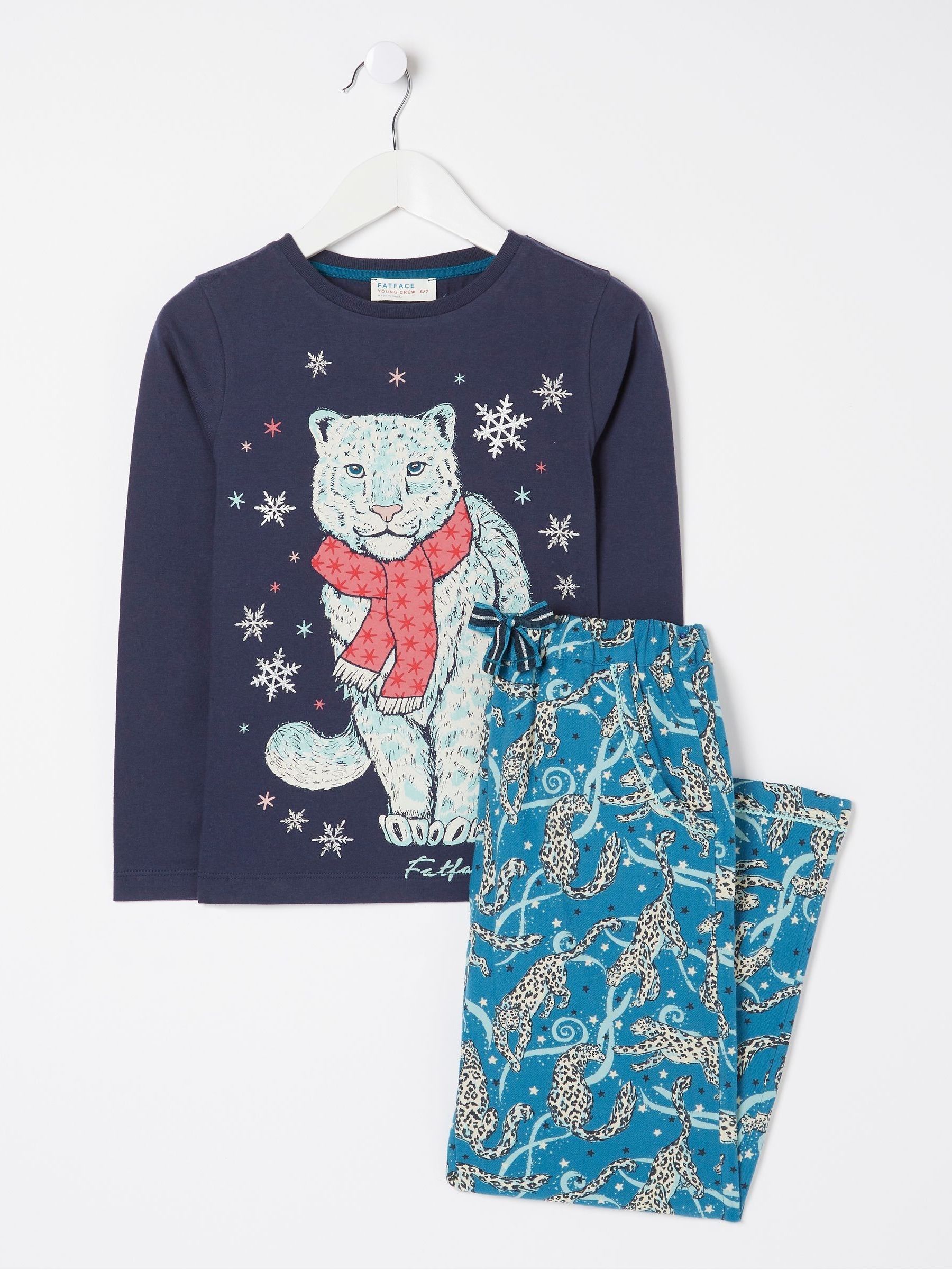 Green Sadie Snow Leopard Pyjama Set - Image 4 of 4