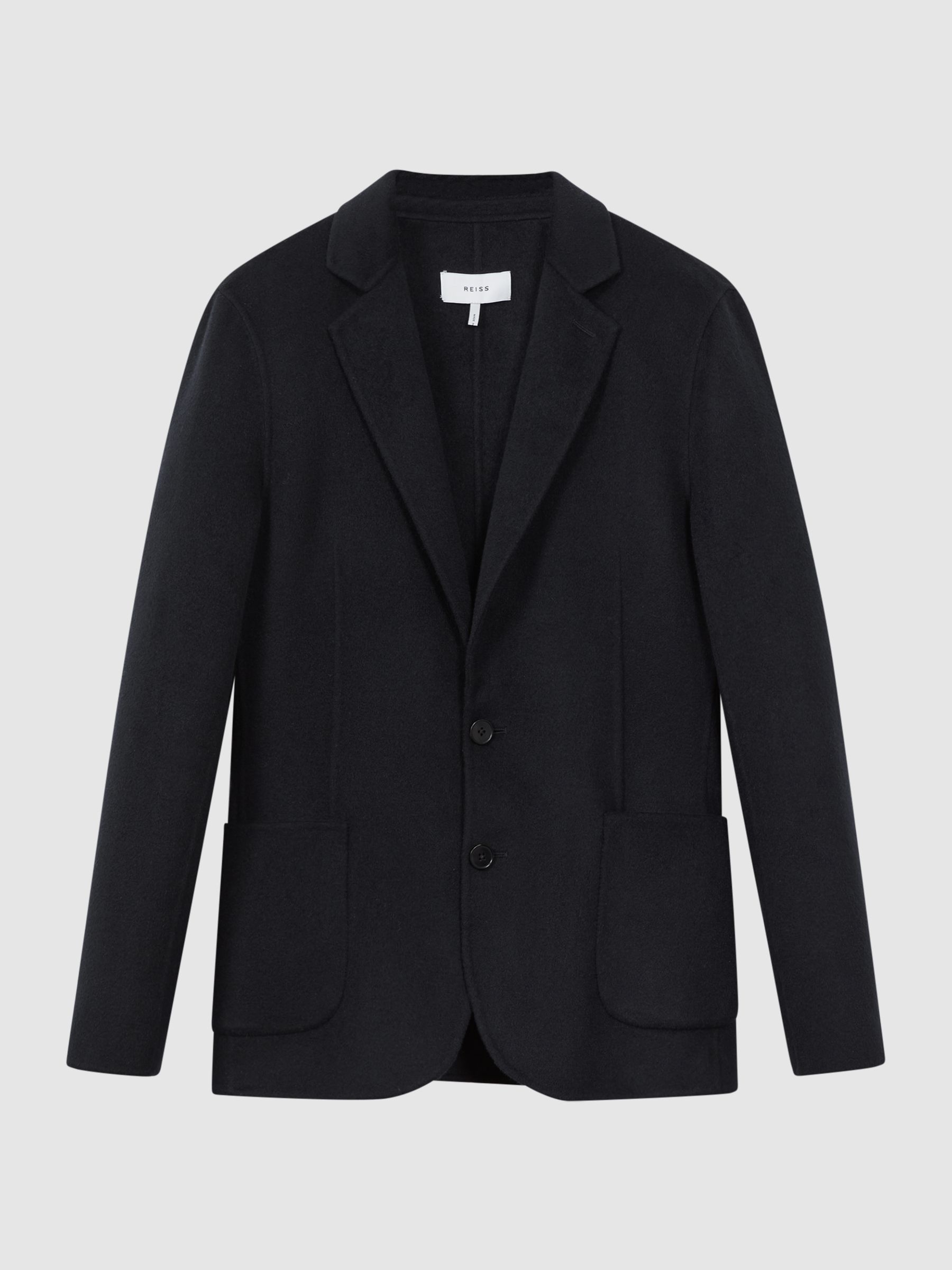 Slim Fit Wool Blend Single Breasted Blazer in Navy - Image 2 of 7