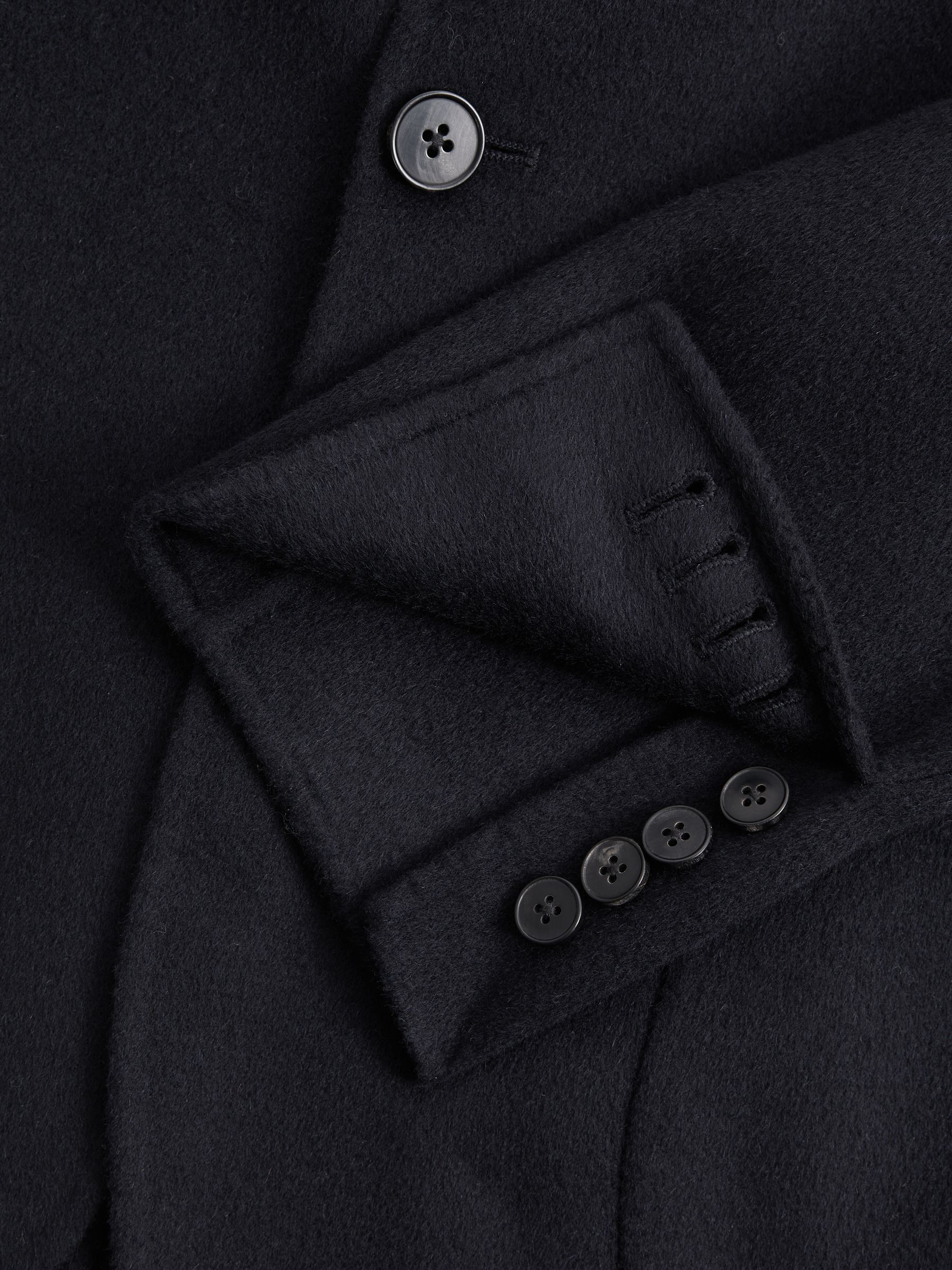 Slim Fit Wool Blend Single Breasted Blazer in Navy - Image 6 of 7