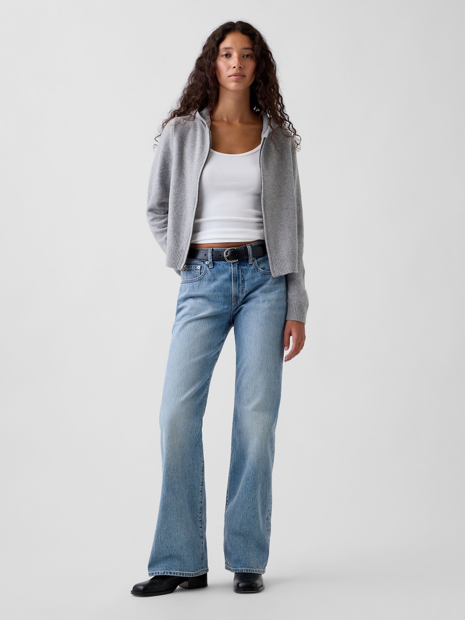 Grey CashSoft Zip-Up Hoodie - Image 4 of 5