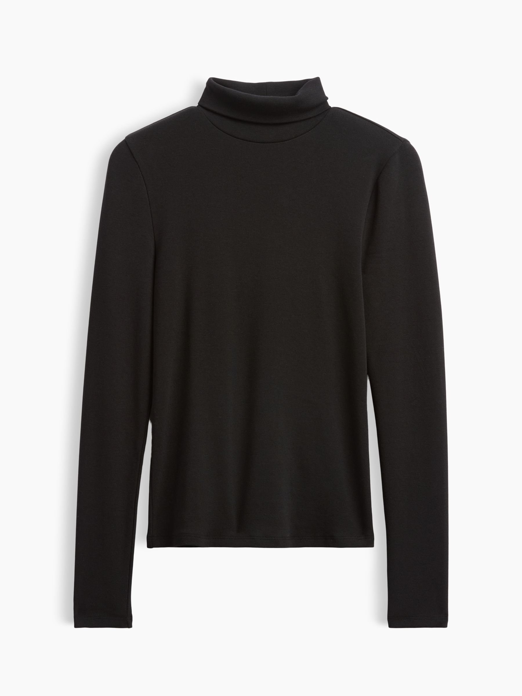 Black Modern Turtleneck Long Sleeve T-Shirt - Image 5 of 5