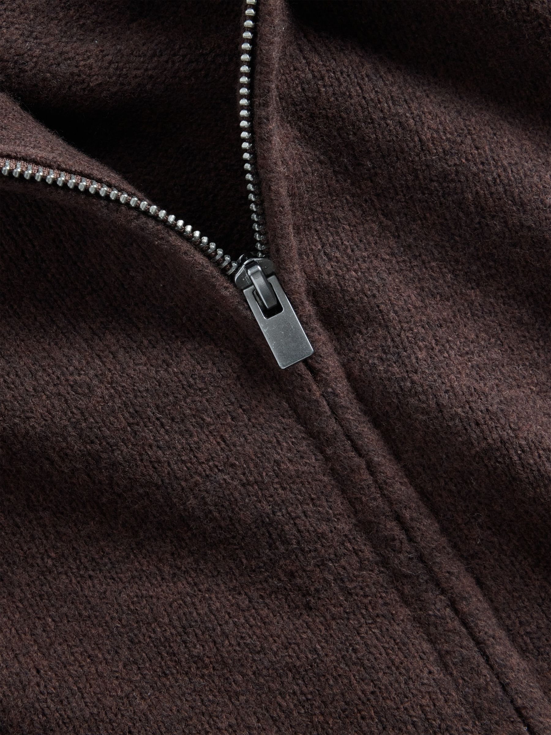 Dark Brown CashSoft Zip-Up Hoodie - Image 5 of 5