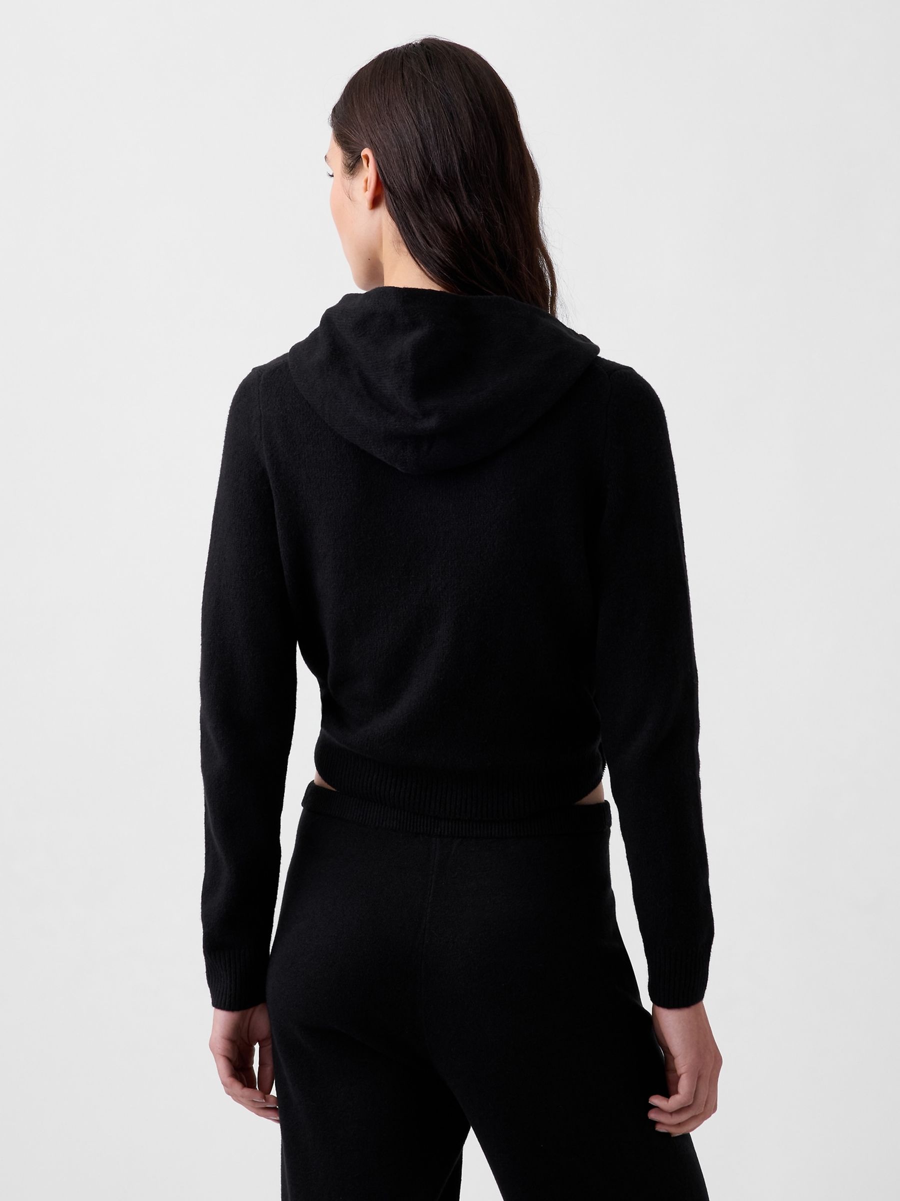 Black CashSoft Zip-Up Hoodie - Image 2 of 5