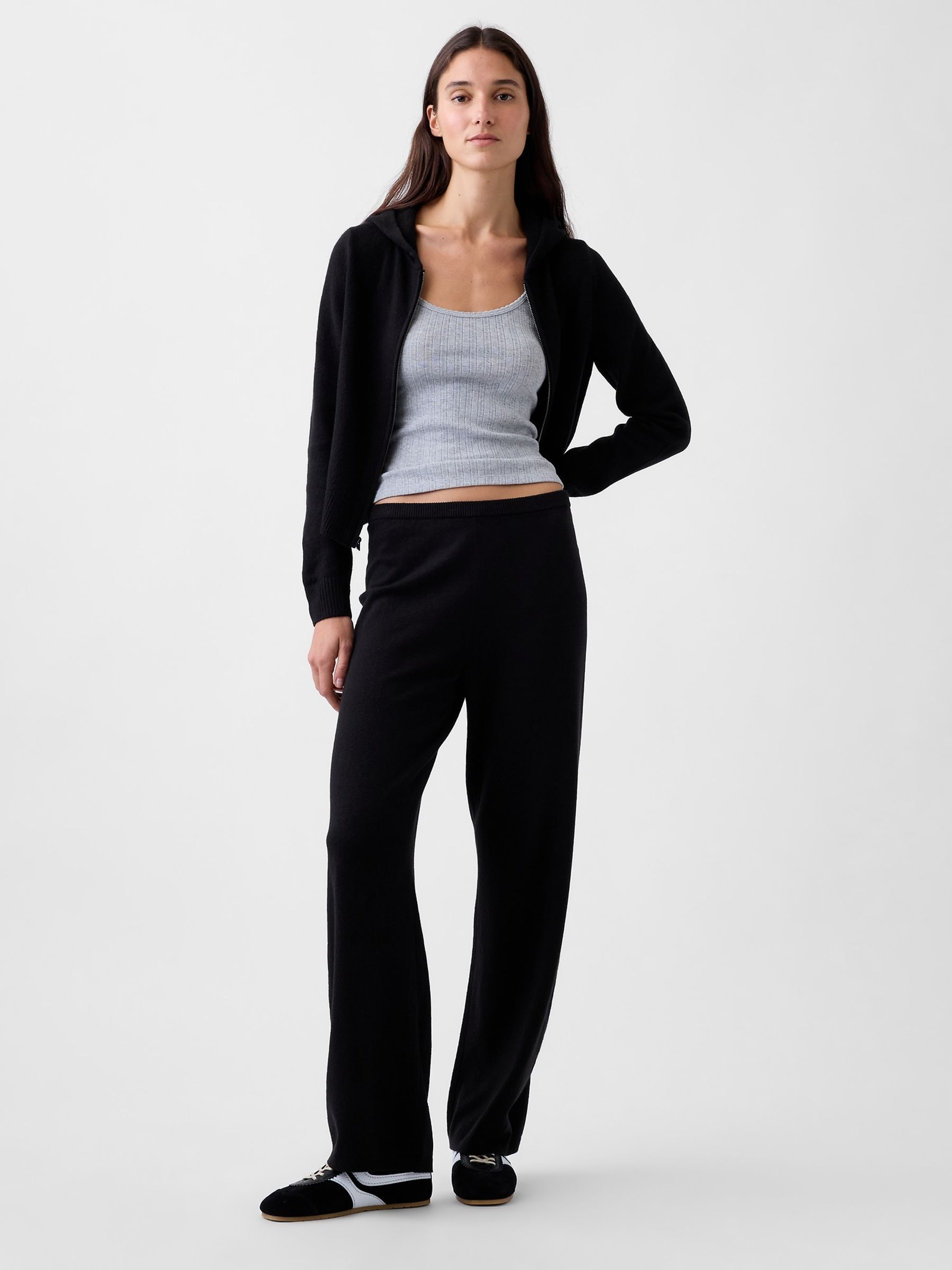 Black CashSoft Zip-Up Hoodie - Image 4 of 5