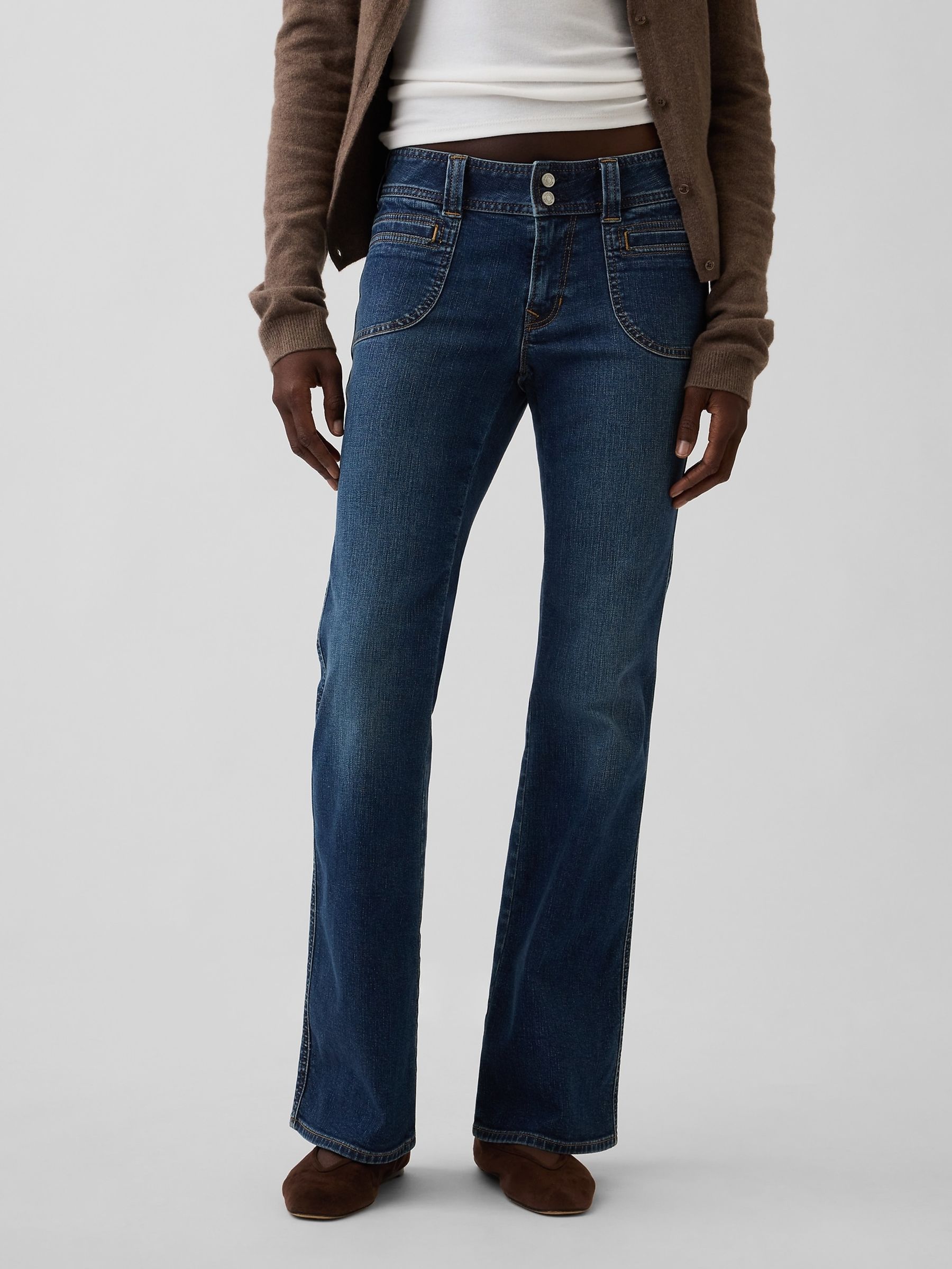Dark Wash Low Rise Long and Lean Jeans - Image 1 of 5
