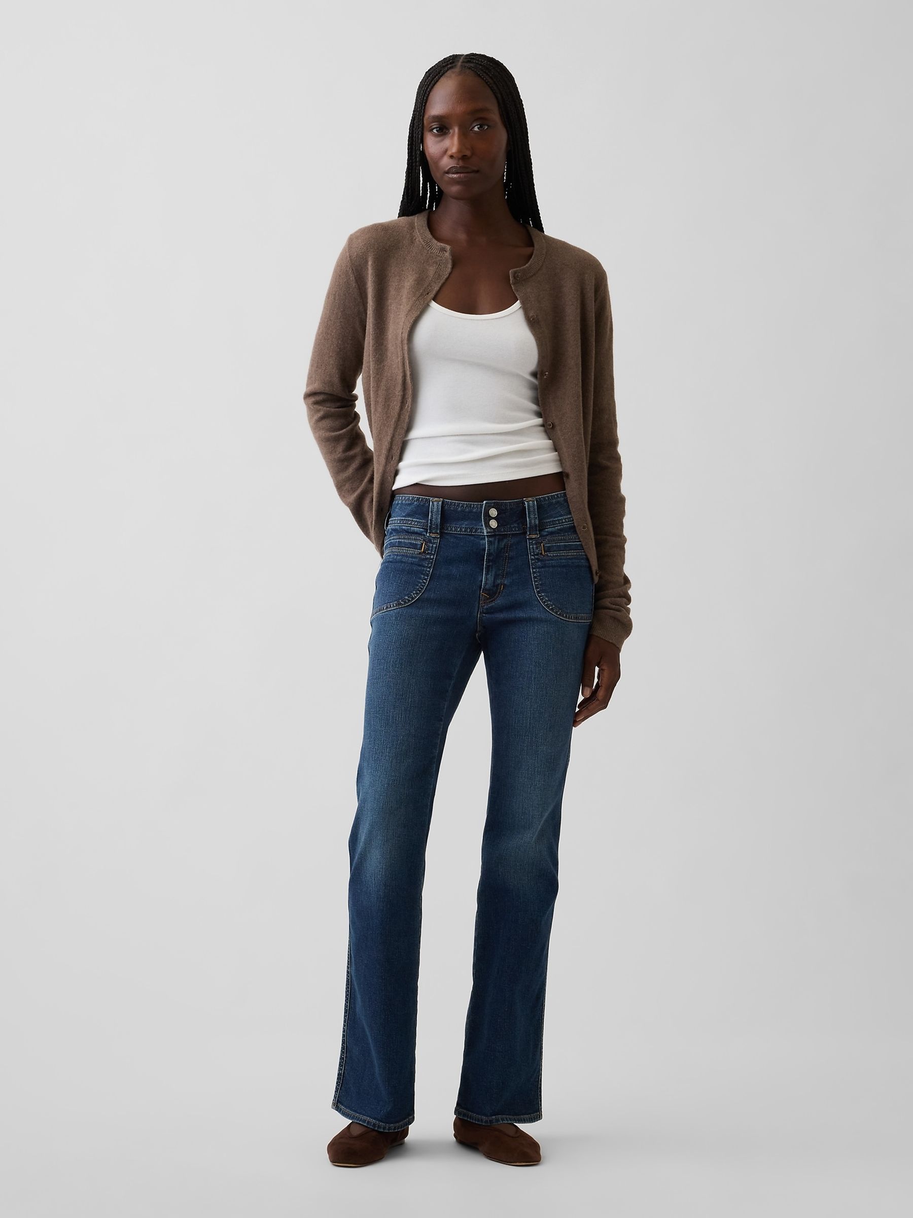 Dark Wash Low Rise Long and Lean Jeans - Image 4 of 5