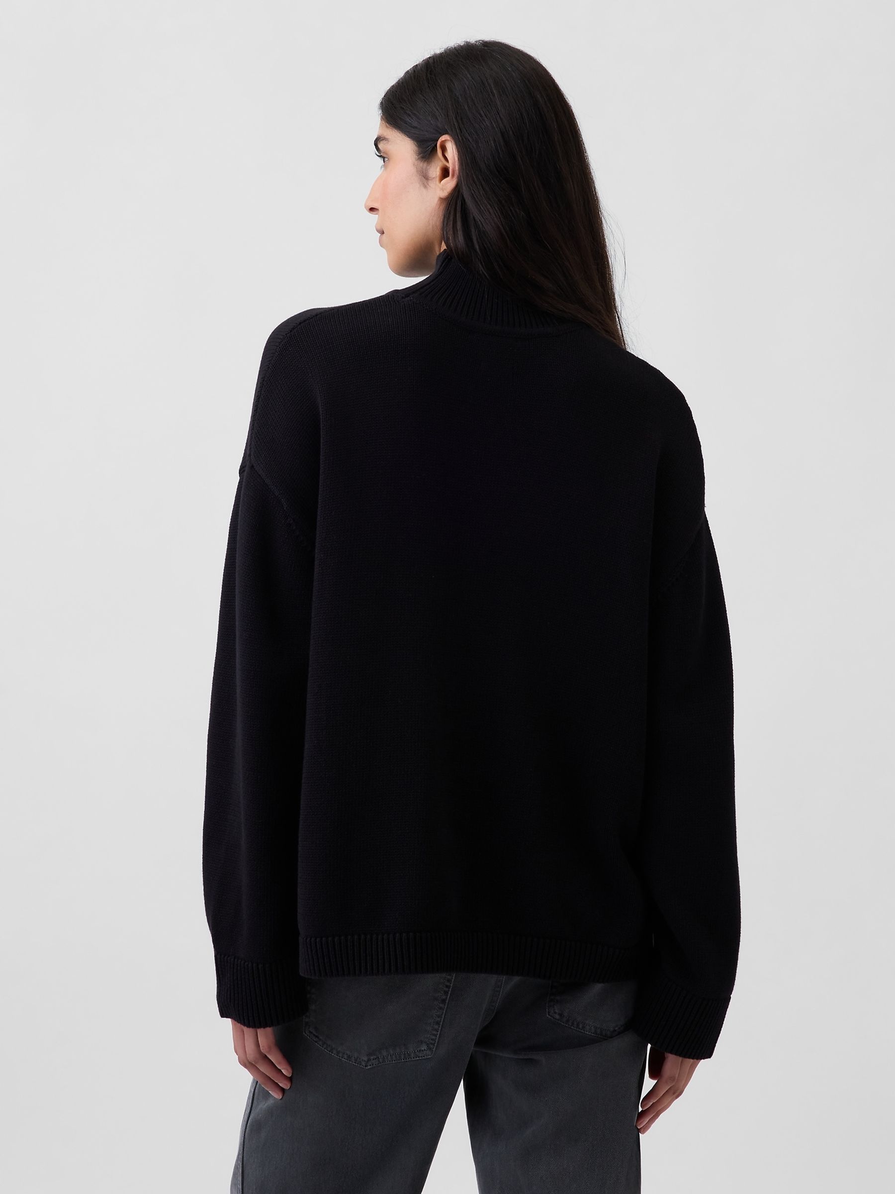 Black Oversized Turtleneck Jumper - Image 2 of 3 Black Oversized Turtleneck Jumper - Image 2 of 3