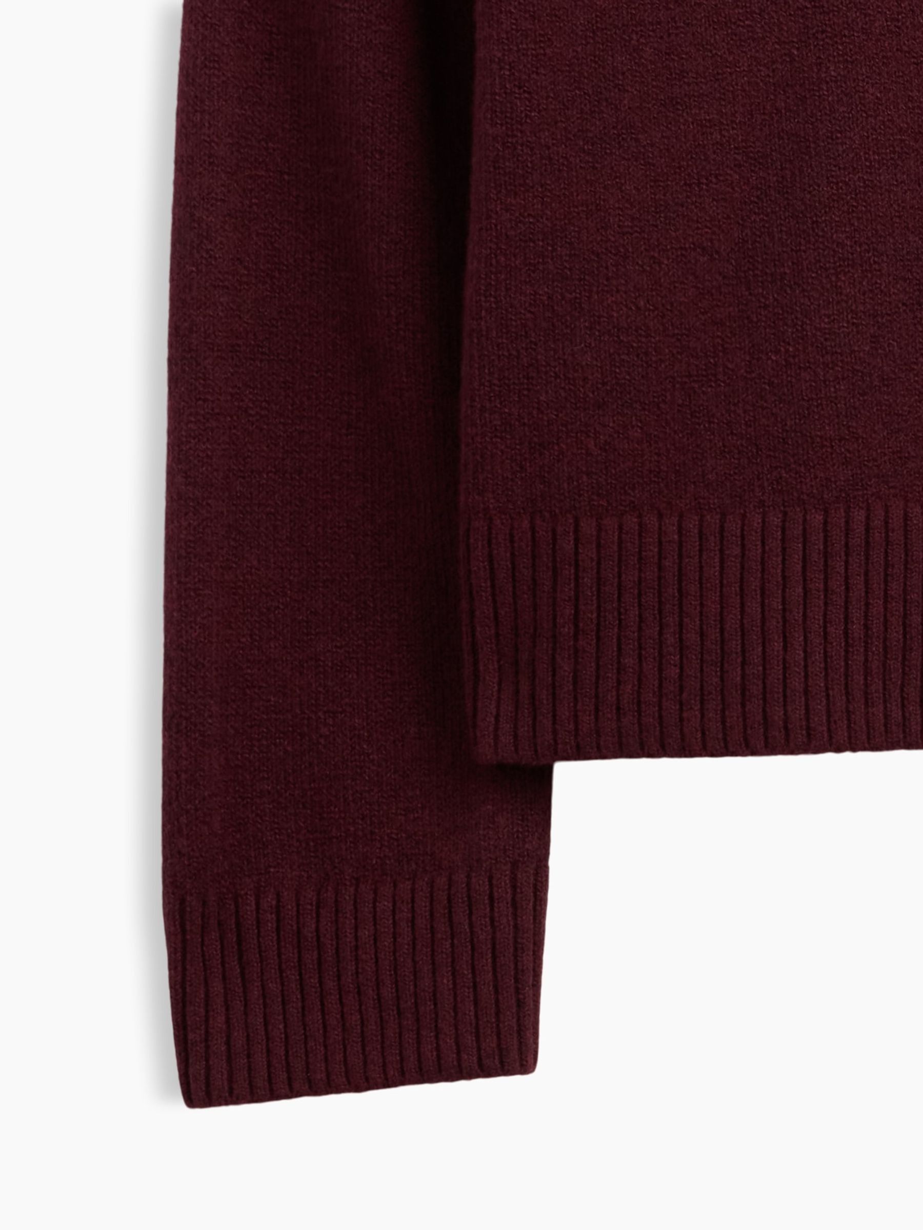 Burgundy Red CashSoft Relaxed Crew Neck Jumper - Image 5 of 5