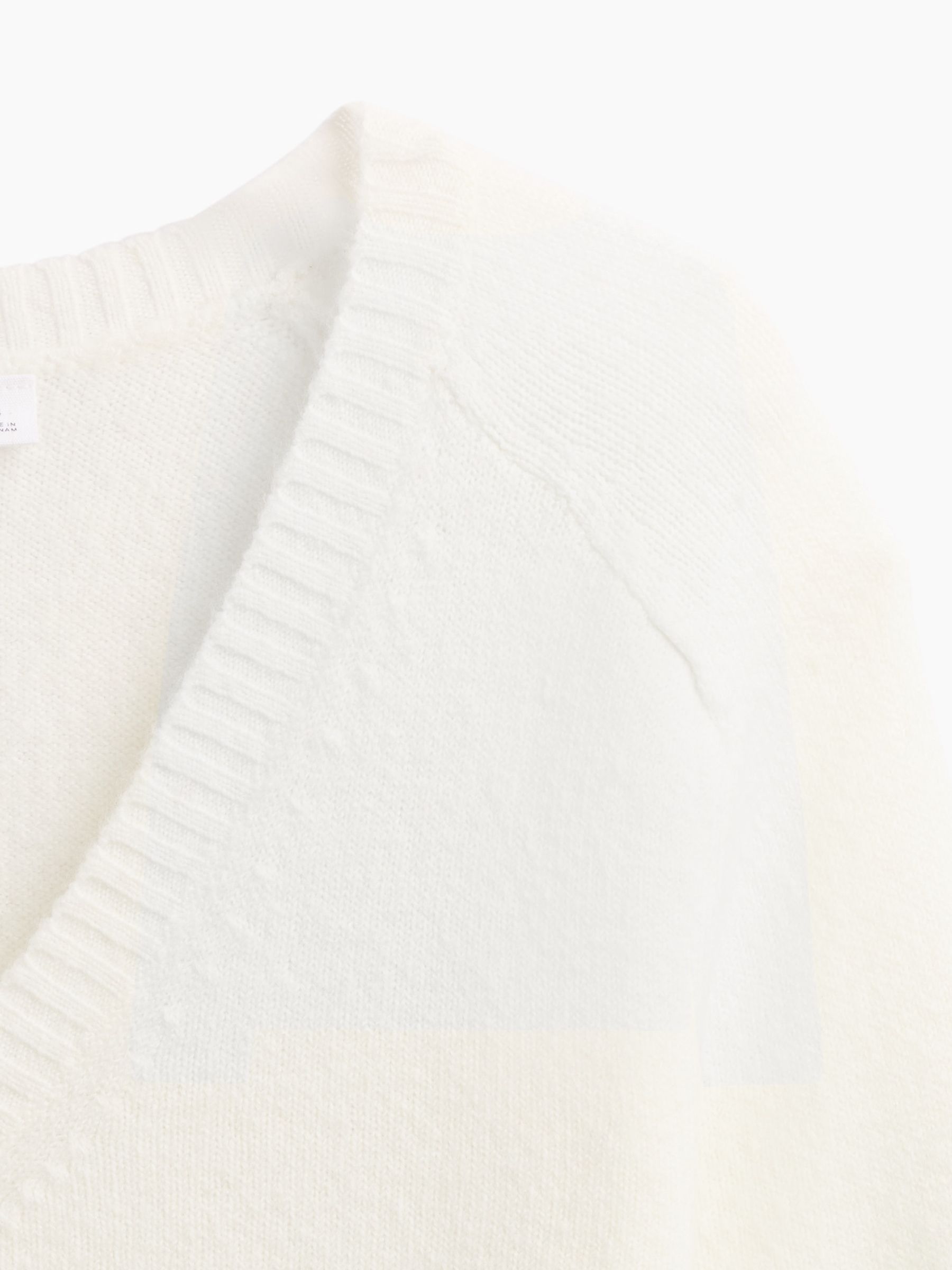 White Relaxed Lightweight V-Neck Jumper - Image 5 of 5