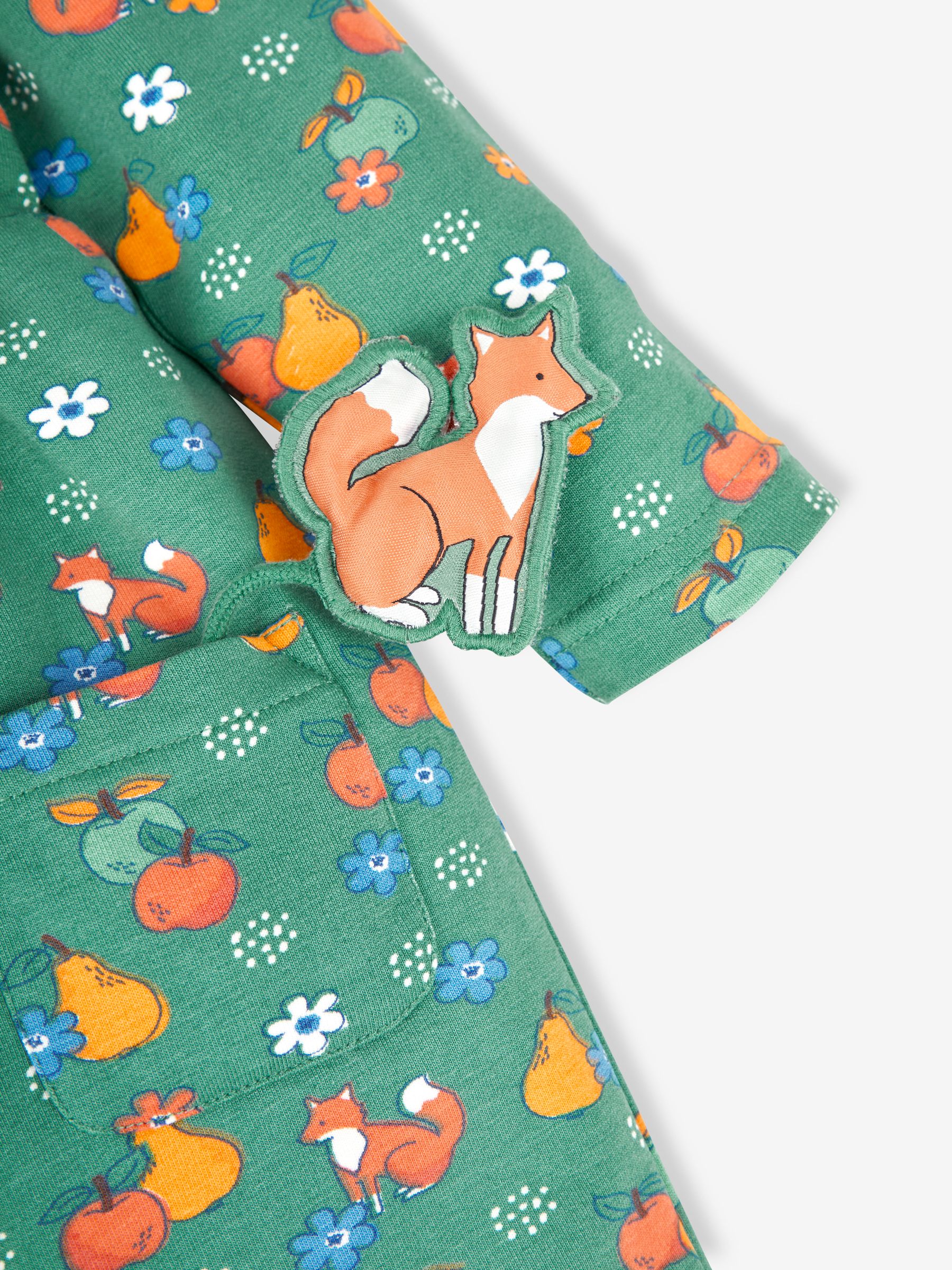 Green Fox & Fruit Button Front Dress - Image 3 of 4