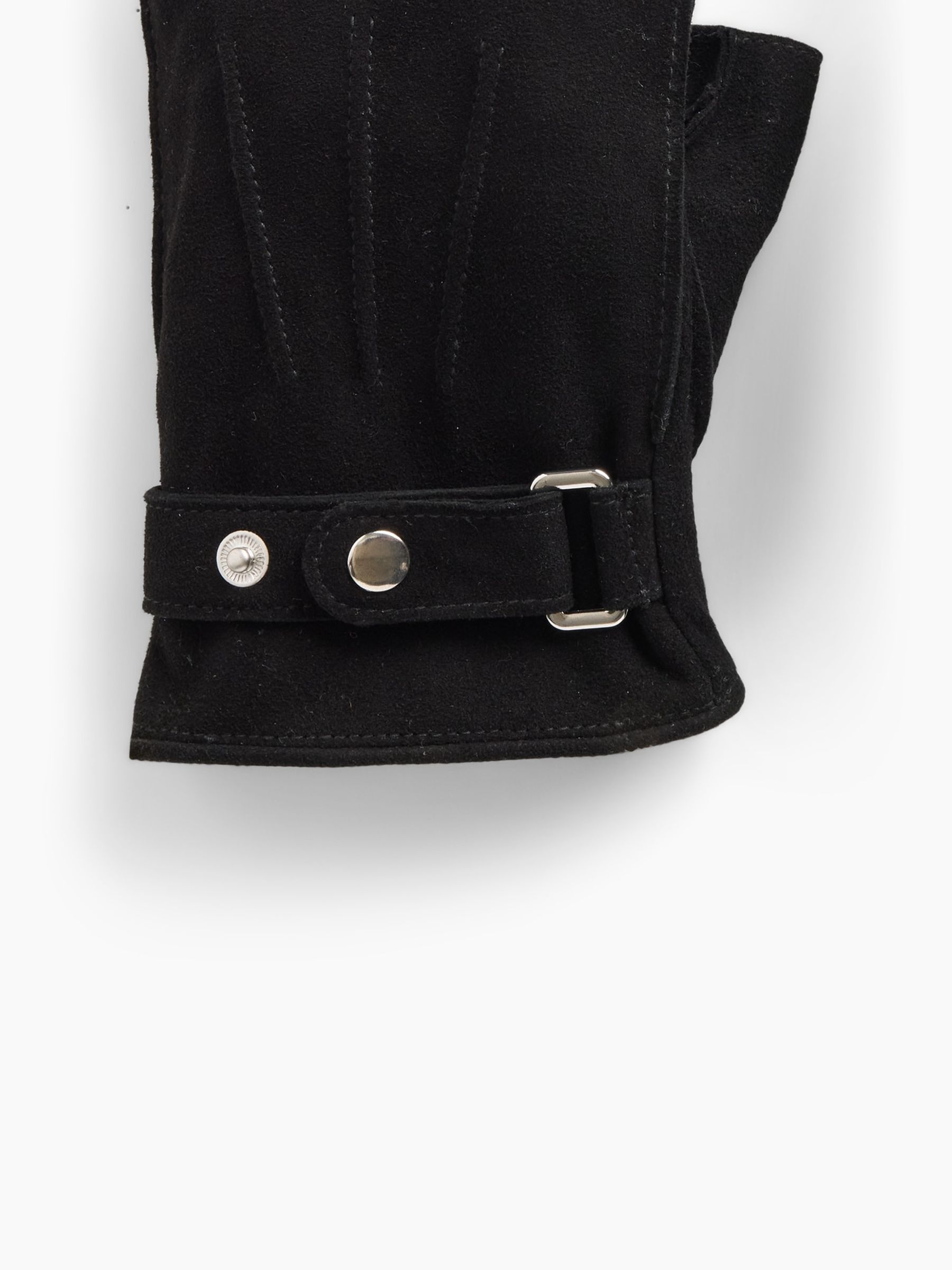 Black Suede Fingerless Gloves - Image 2 of 2 Black Suede Fingerless Gloves - Image 2 of 2