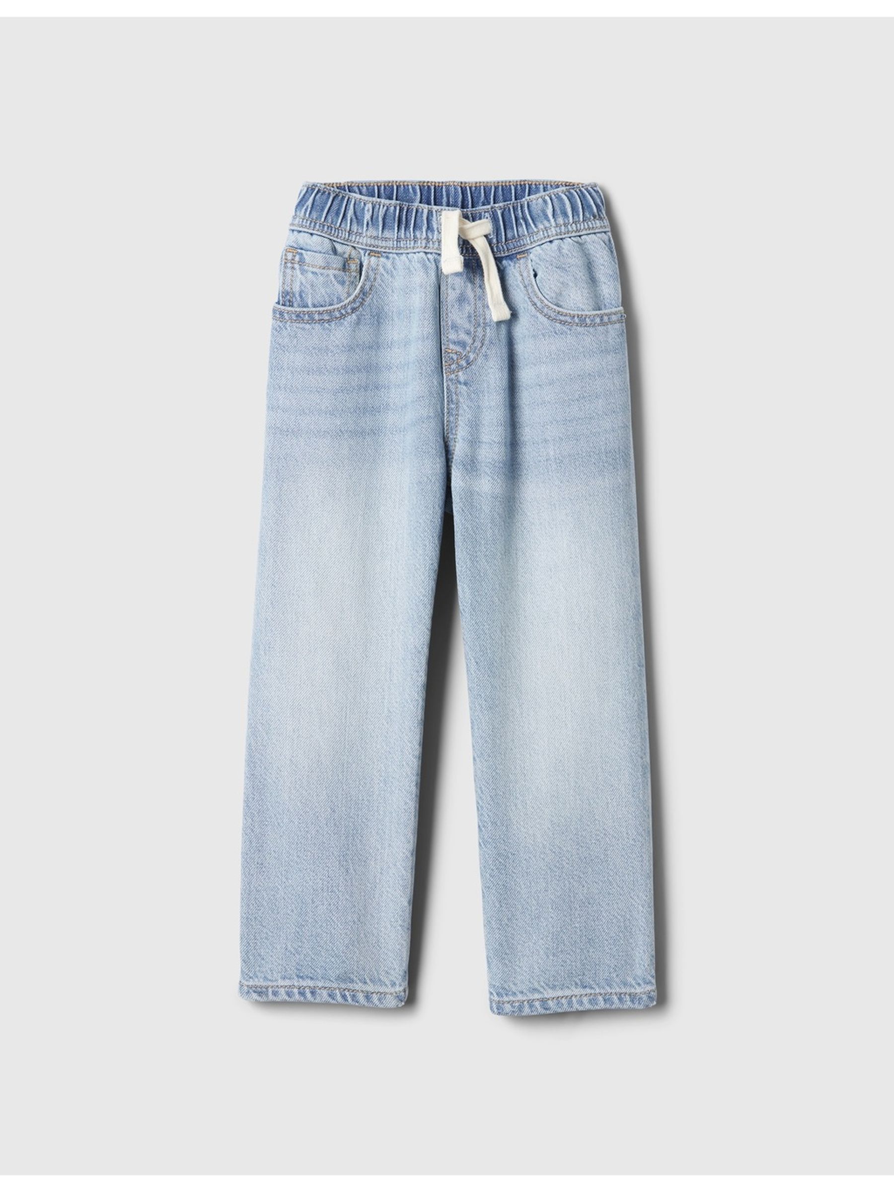 Light Wash UltraSoft Pull-On Baggy Jeans - Image 1 of 3