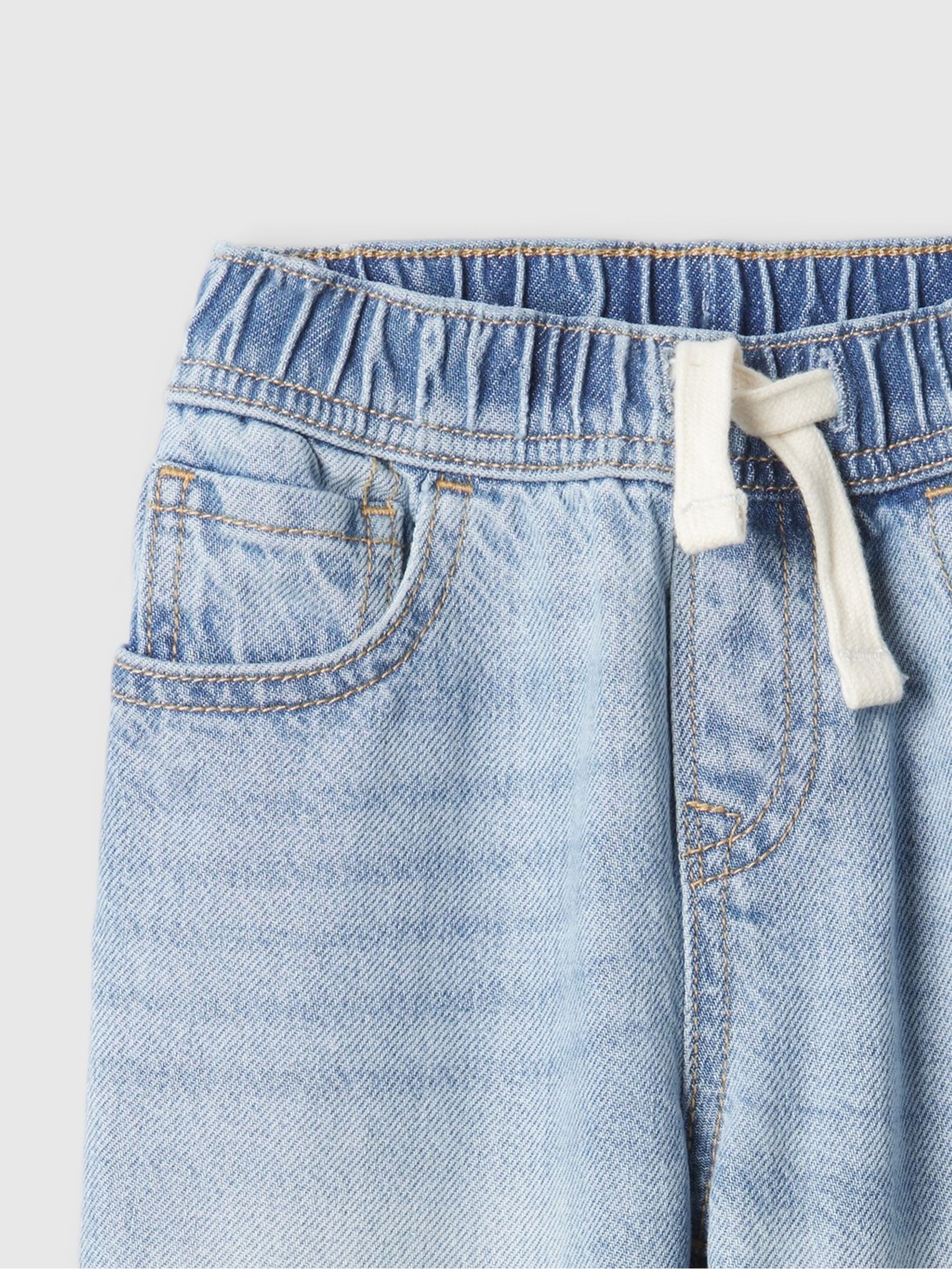Light Wash UltraSoft Pull-On Baggy Jeans - Image 3 of 3