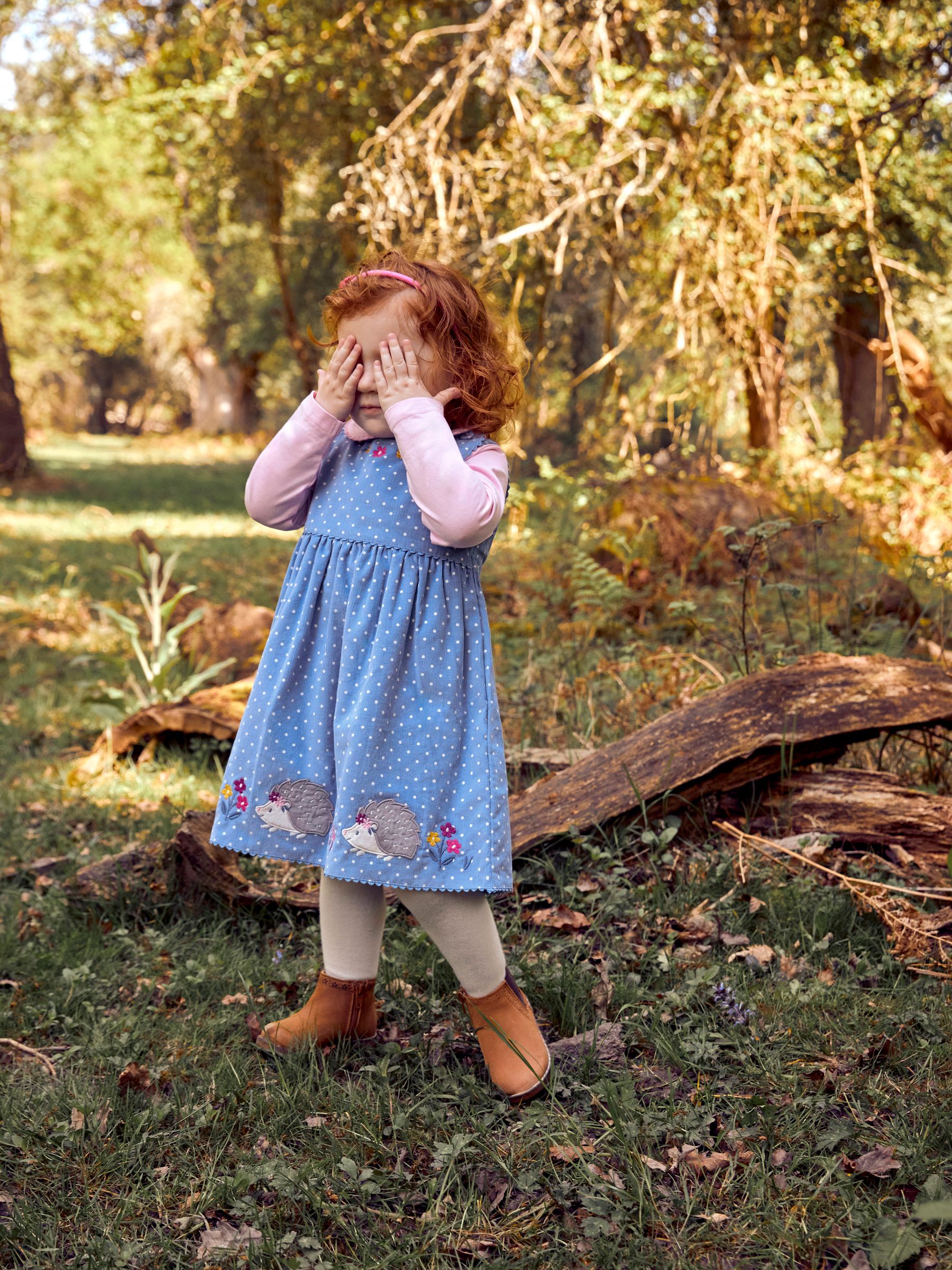 Blue Hedgehog Girls' Appliqu Cord Dress | JoJo Maman Bb USA Blue Hedgehog Girls' Appliqu Cord Dress | JoJo Maman Bb USA