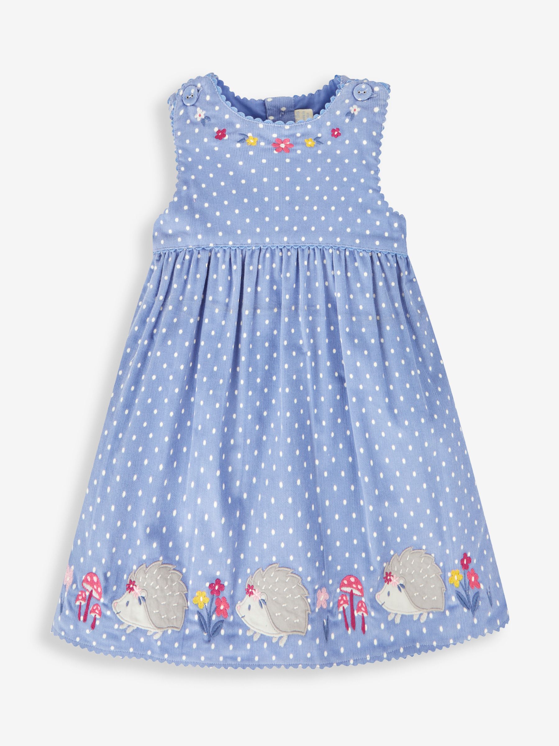 Blue Hedgehog Girls' Appliqué Cord Dress - Image 4 of 4