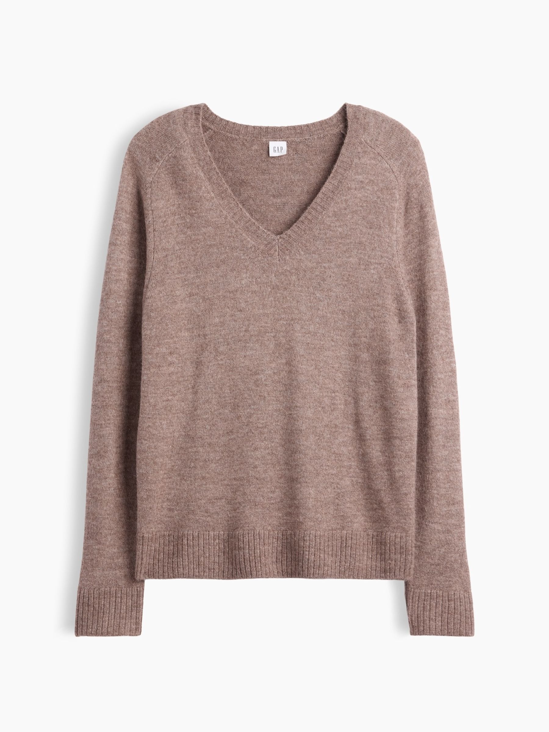 Brown Relaxed Lightweight V-Neck Jumper - Image 4 of 5