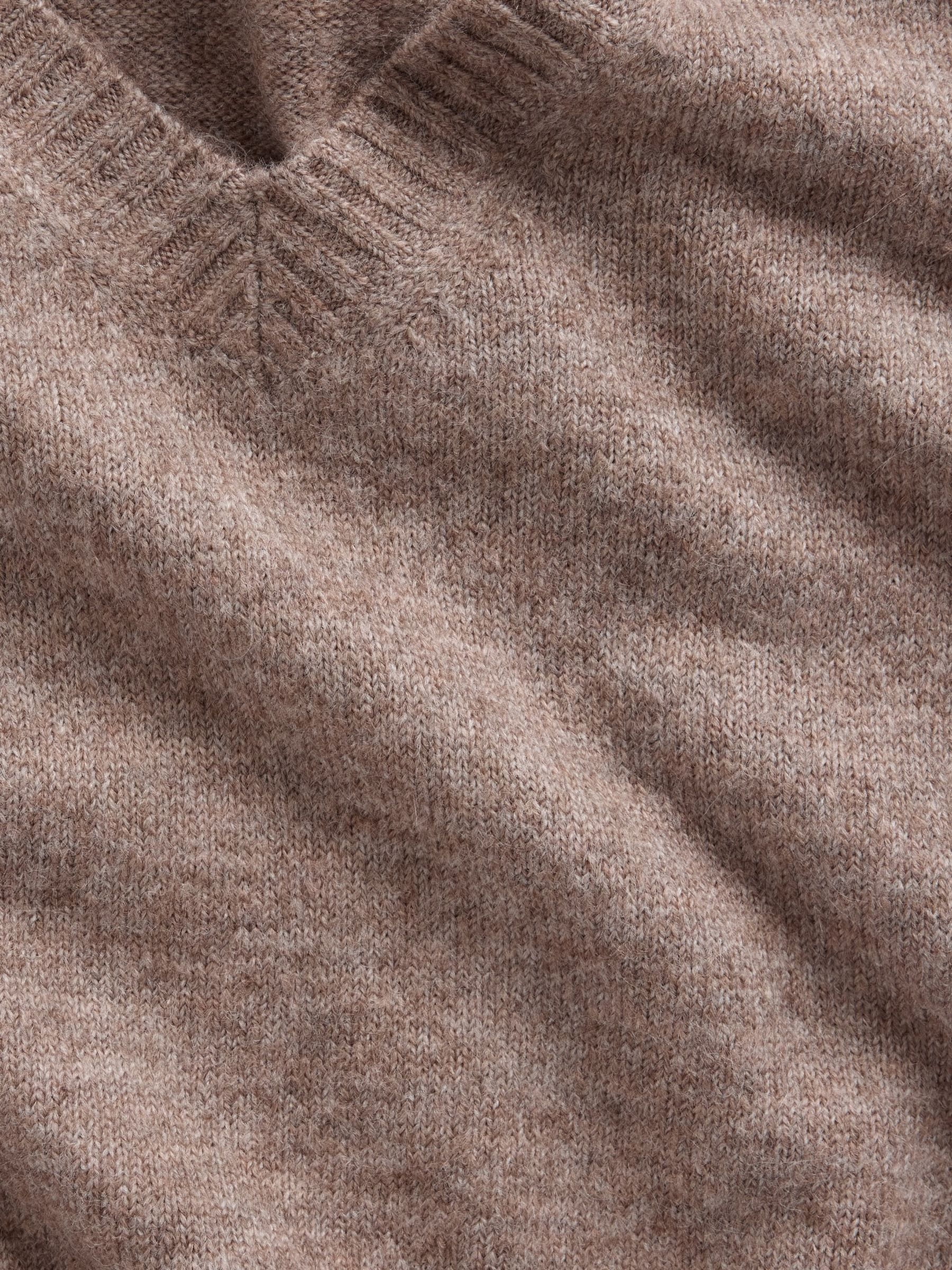 Brown Relaxed Lightweight V-Neck Jumper - Image 5 of 5